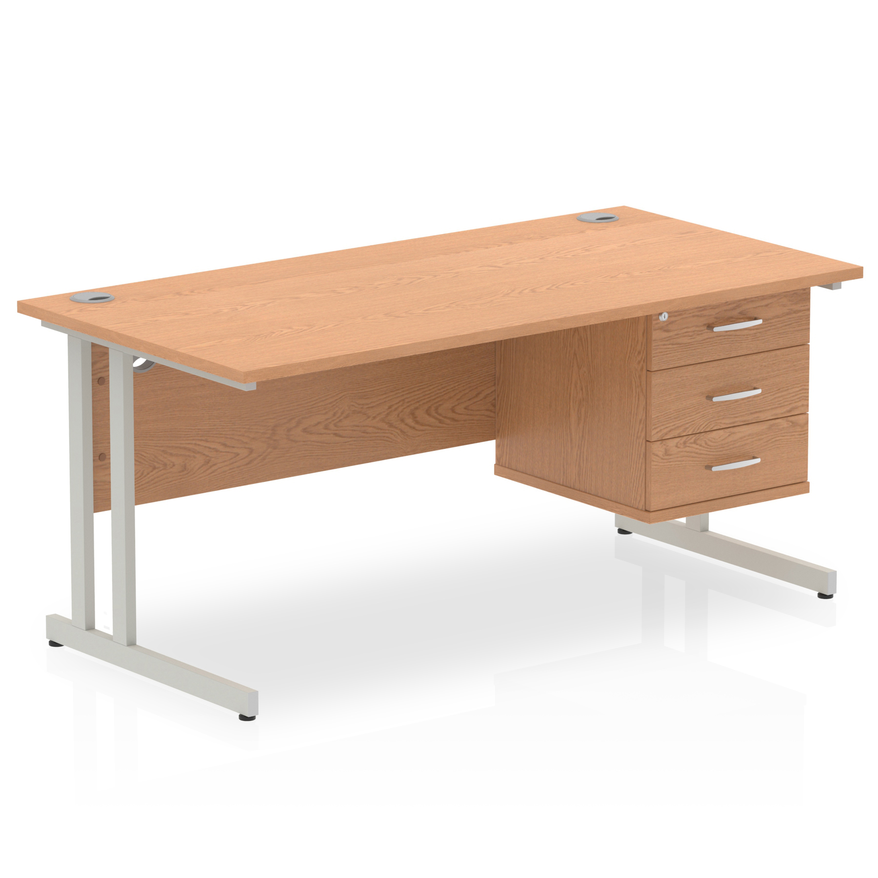 Oak / Silver Frame