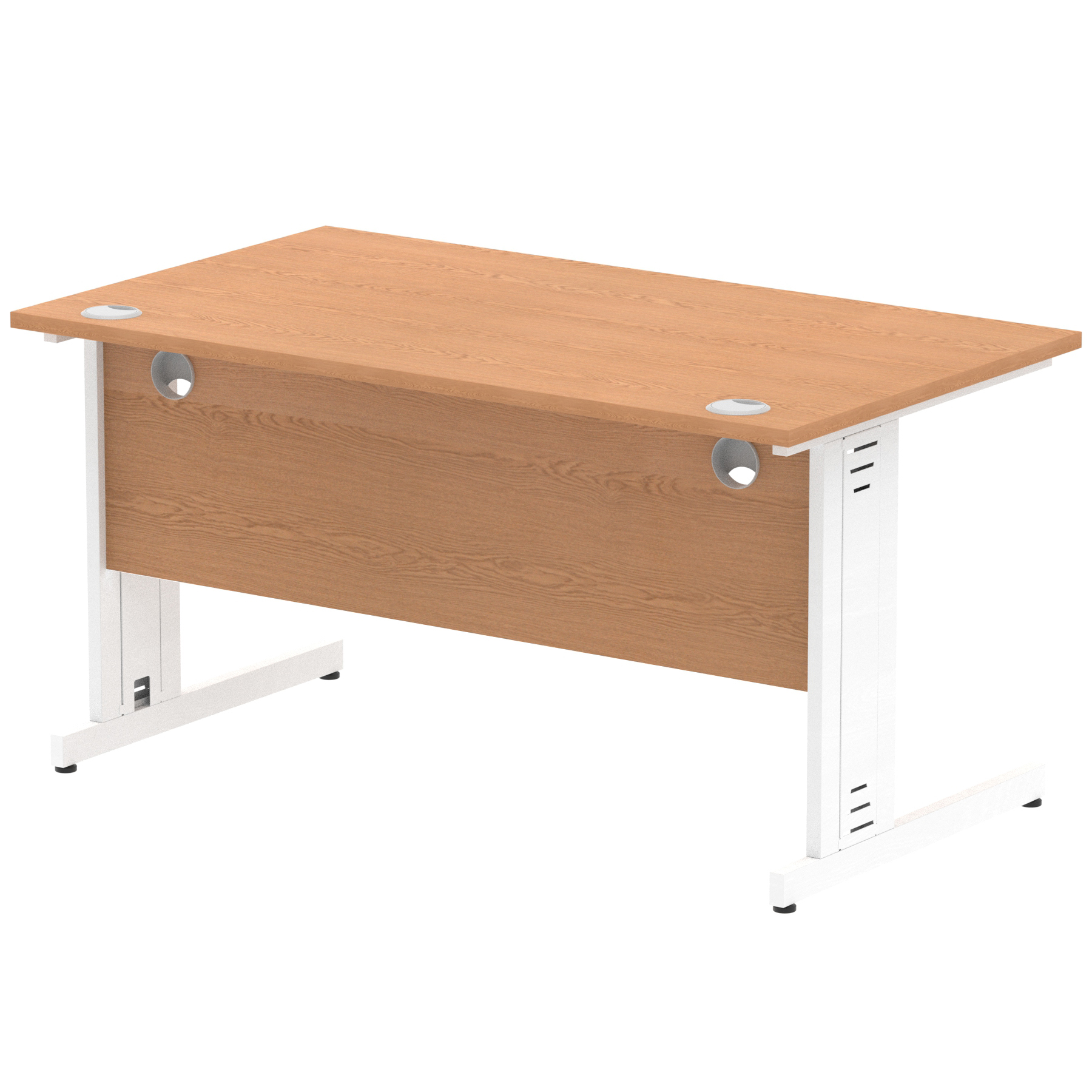 Oak / White Frame