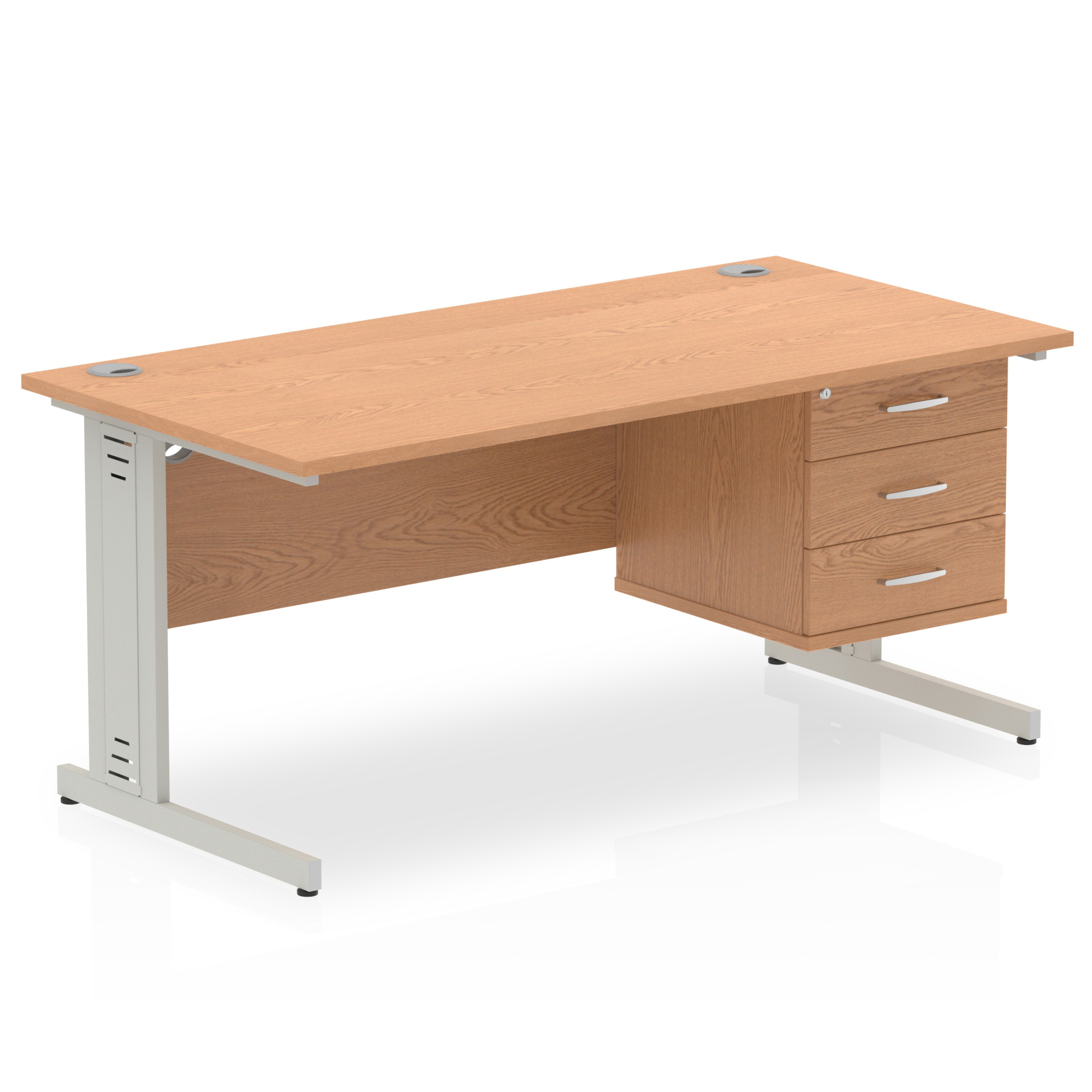 Oak / Silver Frame