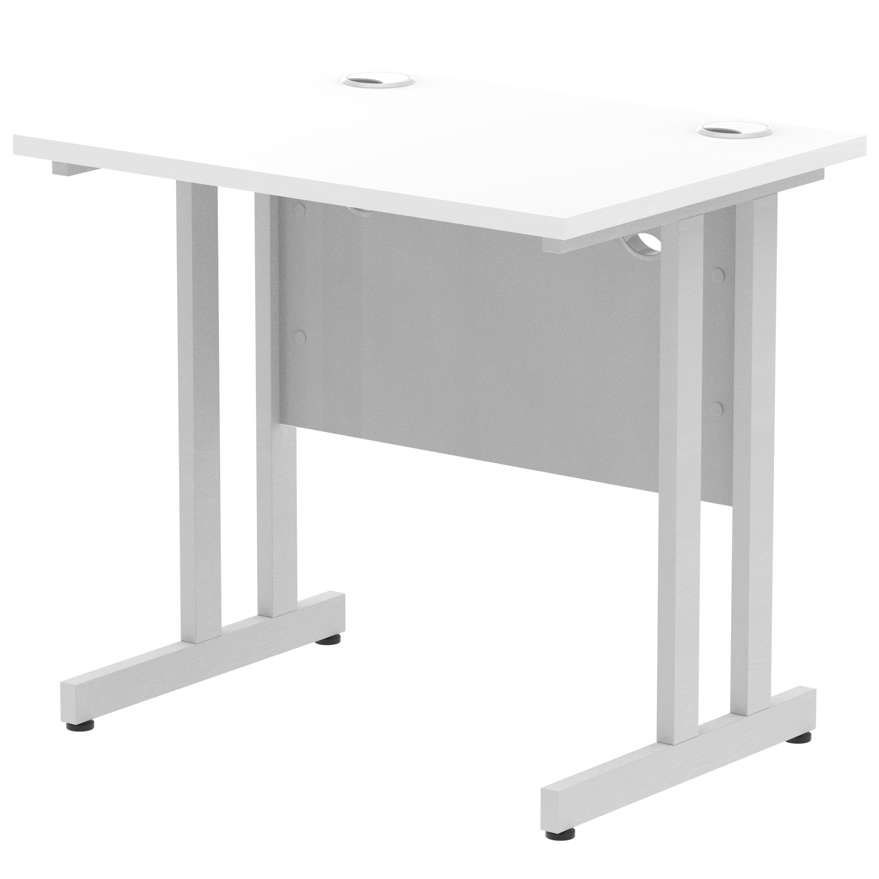 White / Silver Frame