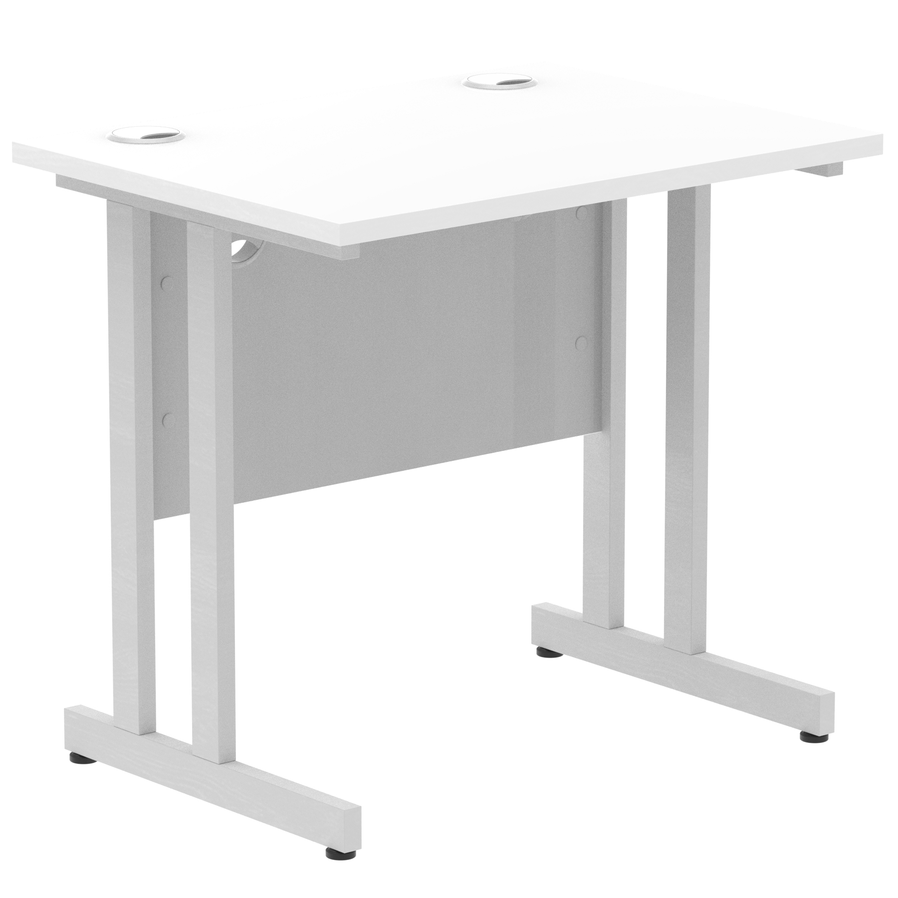 White / Silver Frame
