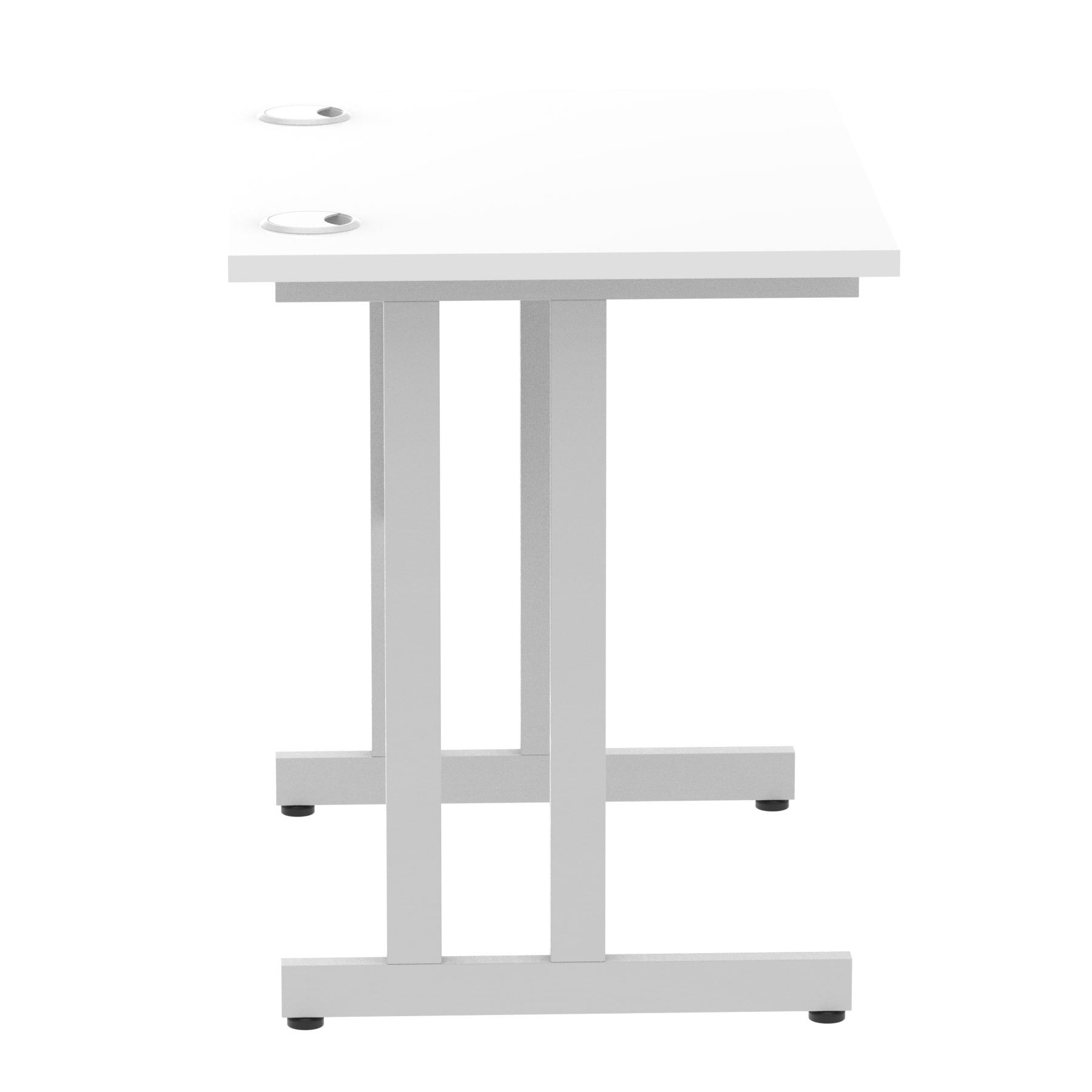 White / Silver Frame