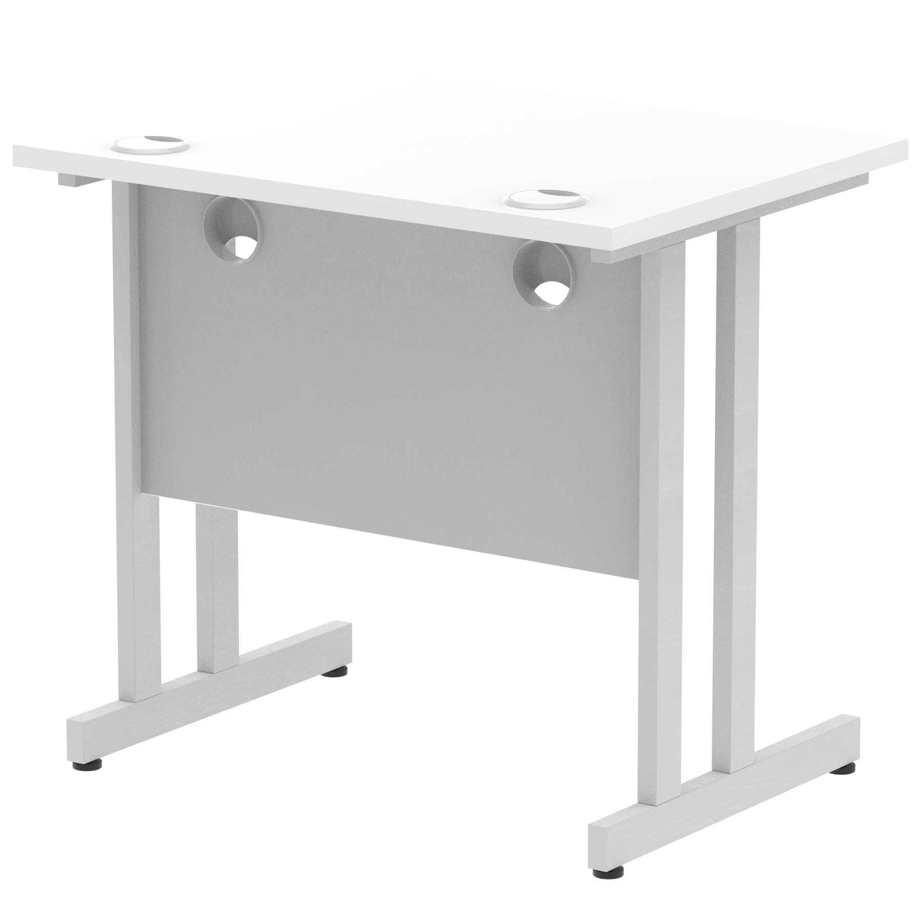 White / Silver Frame