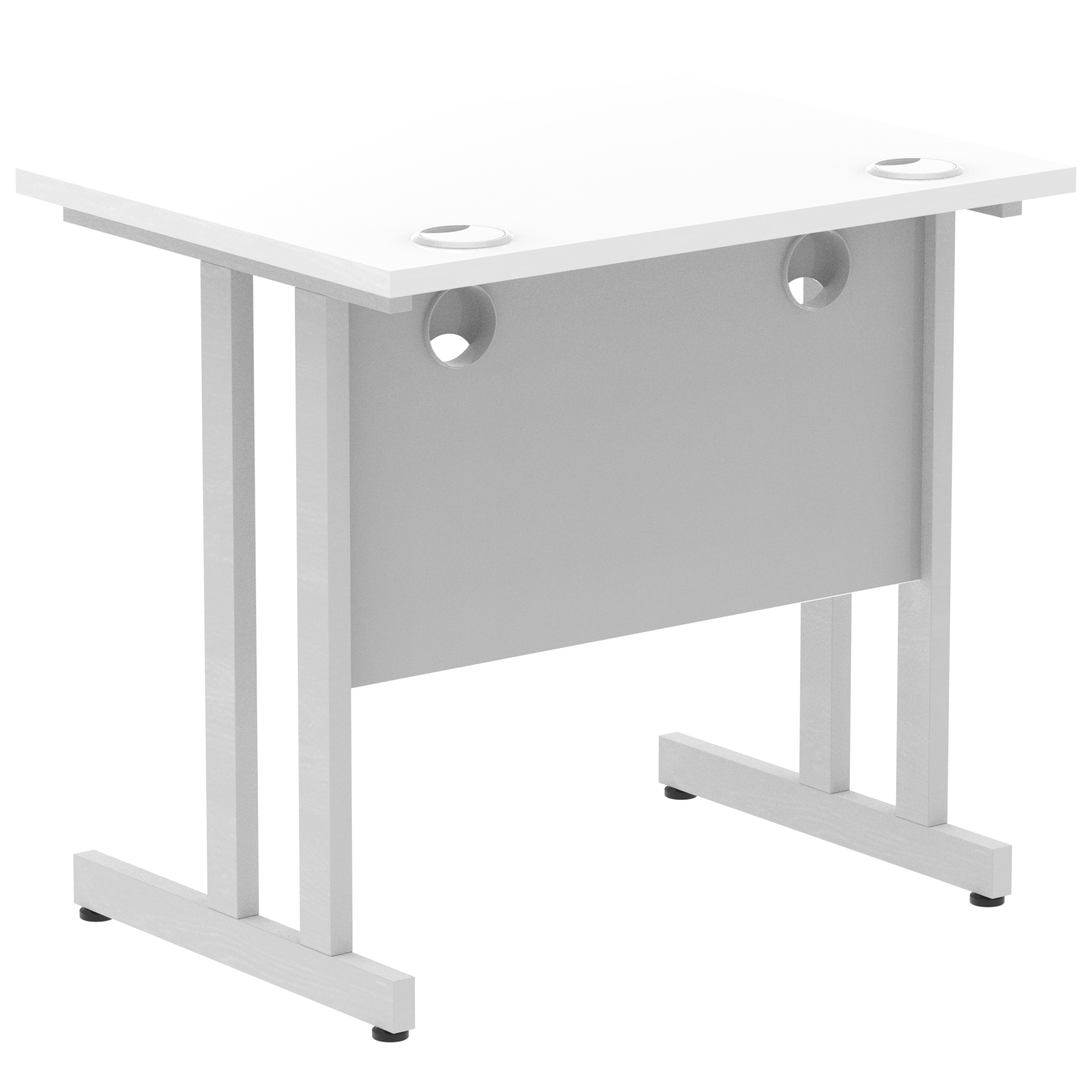 White / Silver Frame