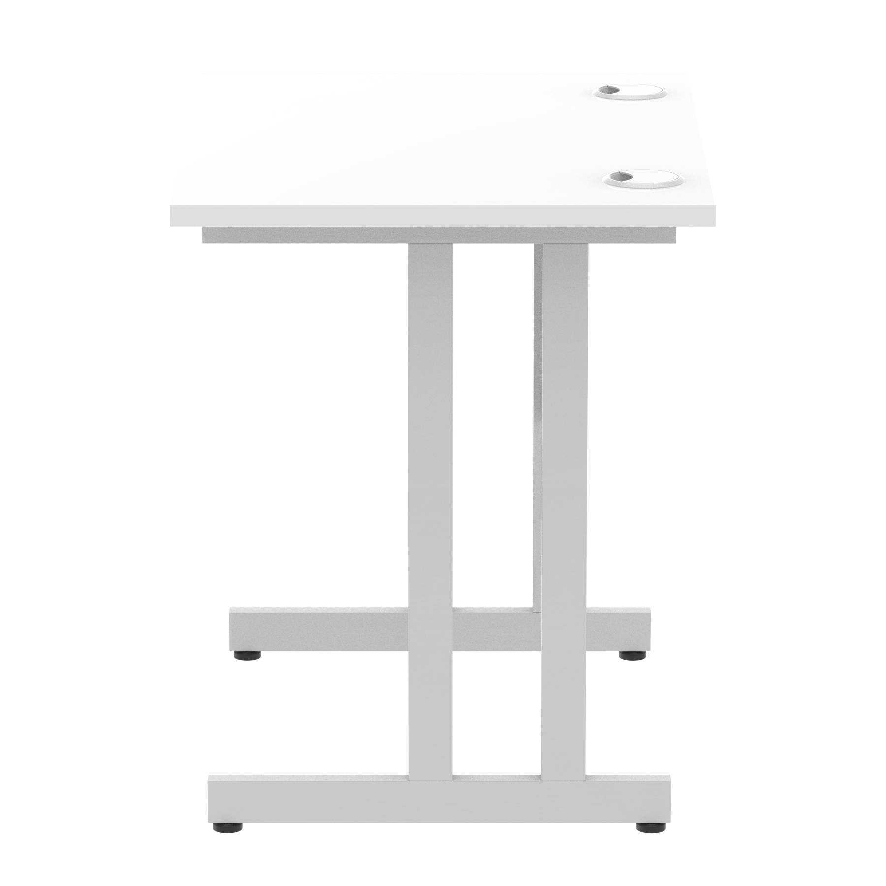 White / Silver Frame