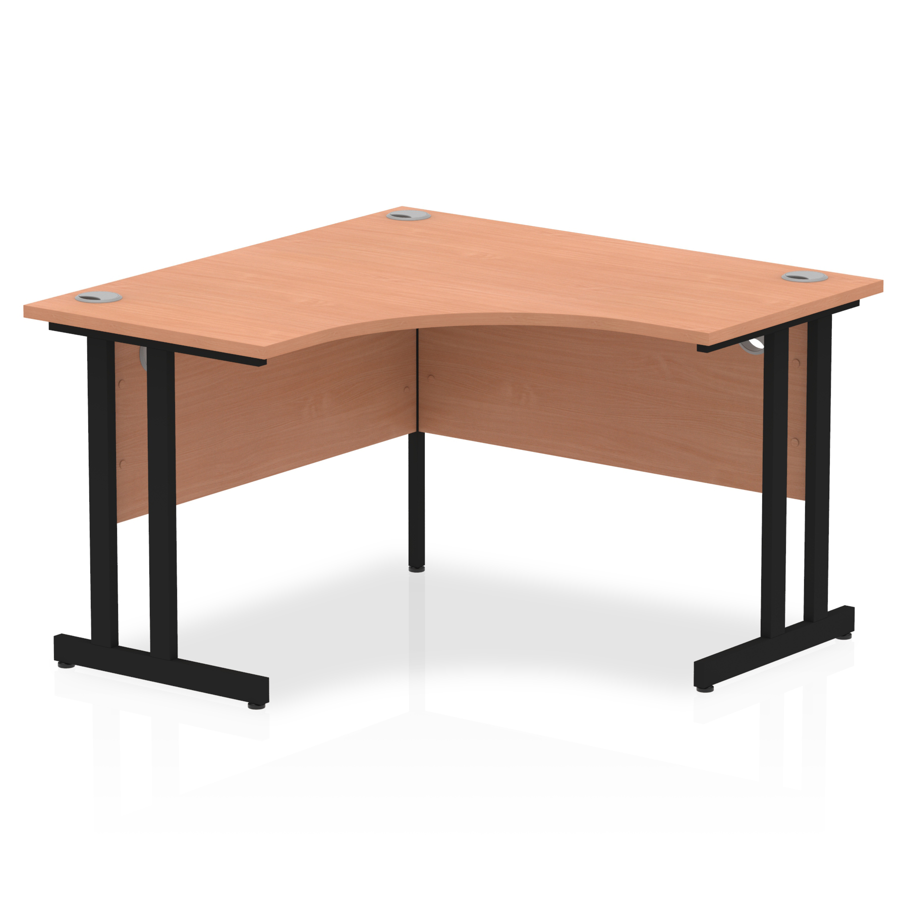 Impulse 1200mm Cantilever Leg Corner Desk — Beech / Black Frame