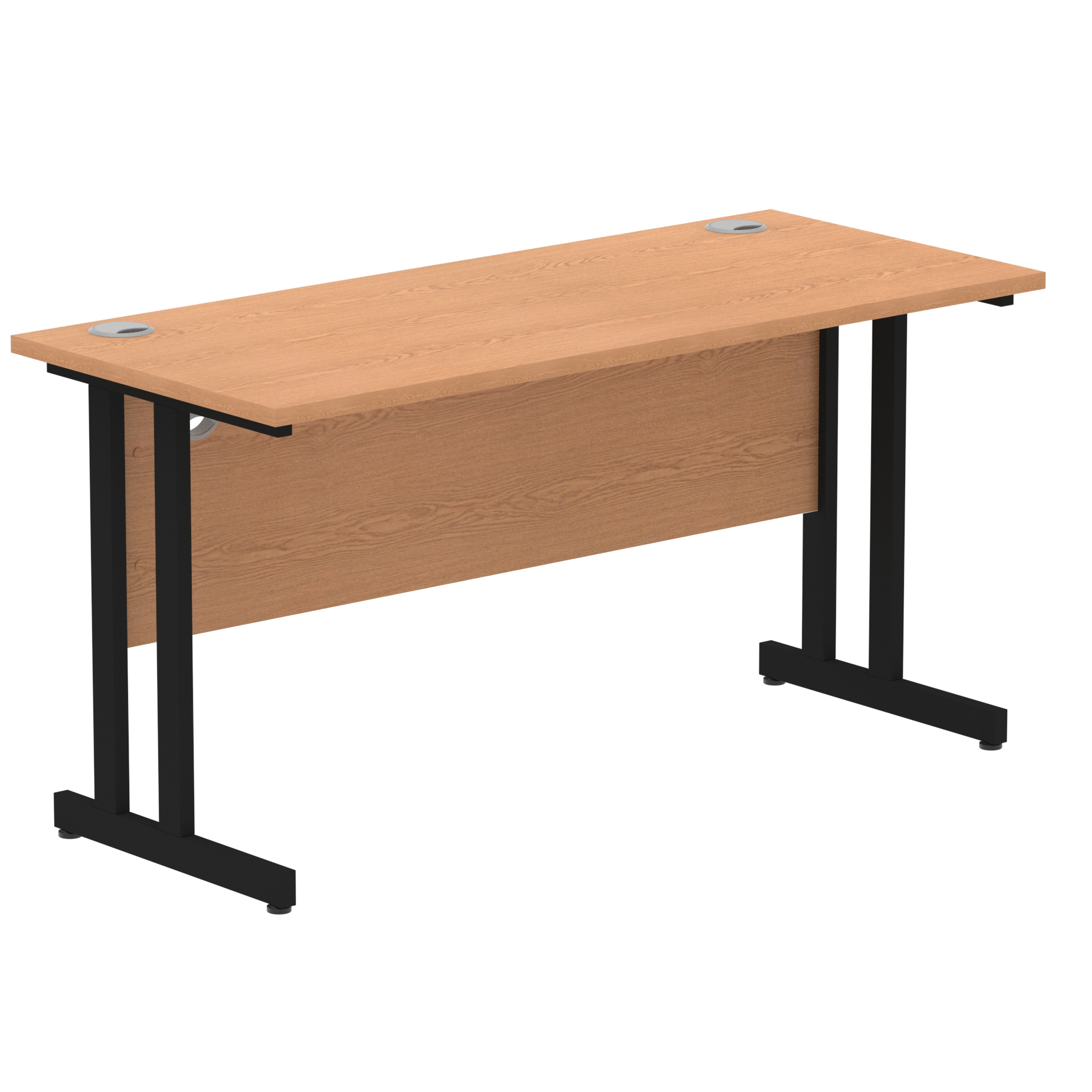 Oak / Black Frame