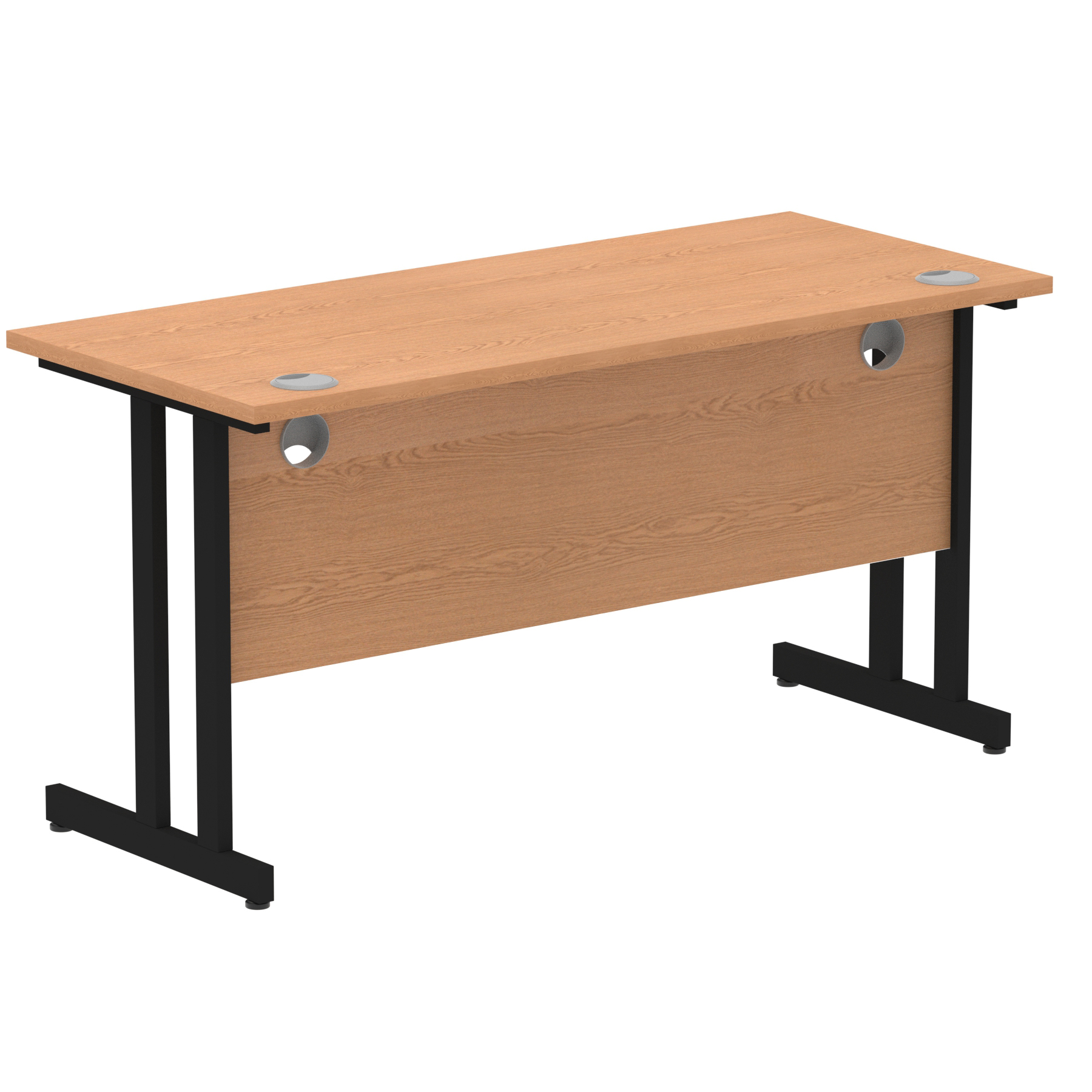 Oak / Black Frame