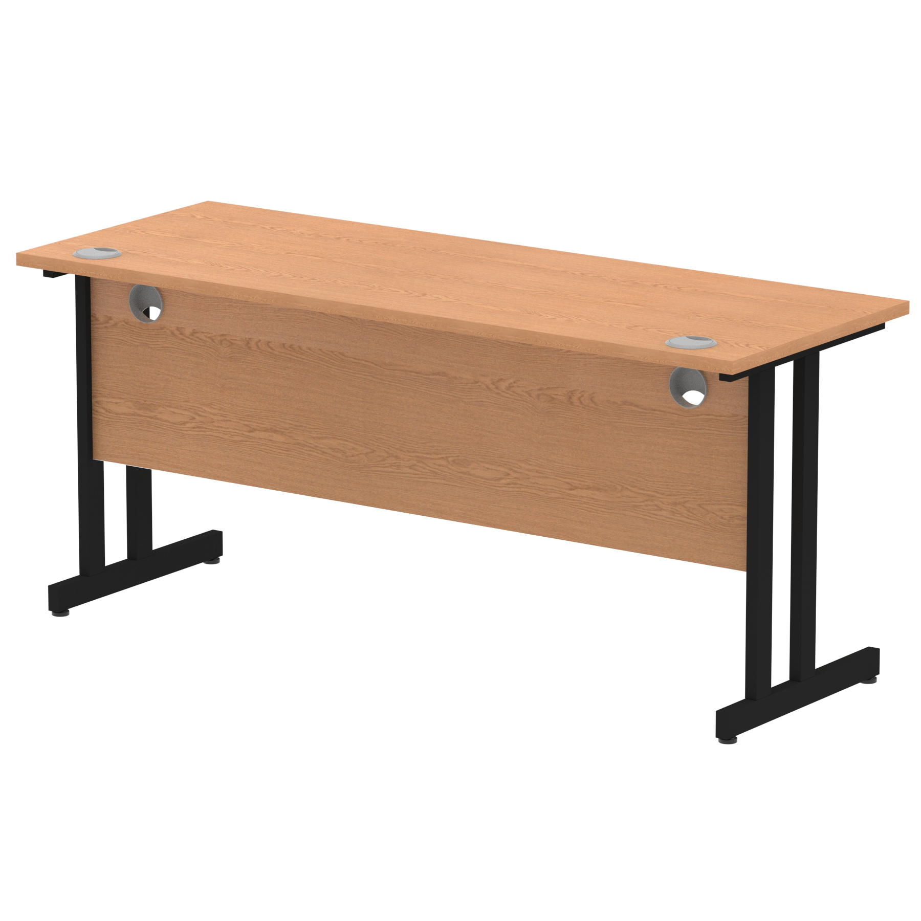 Oak / Black Frame
