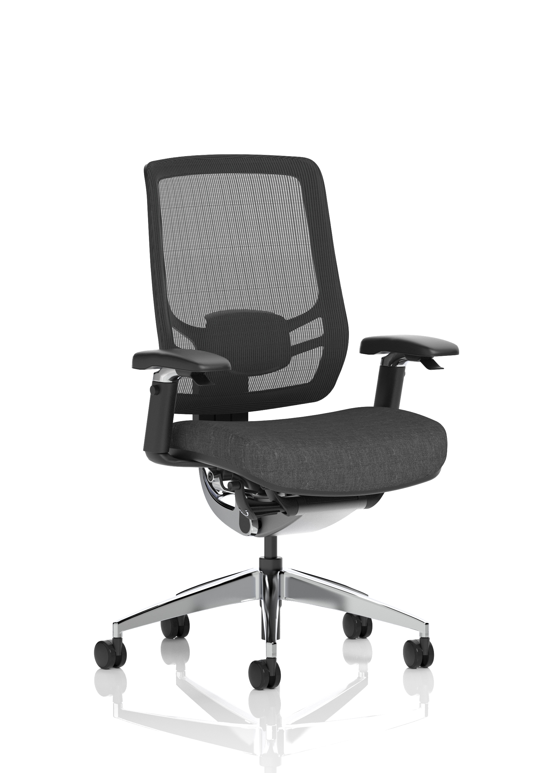 Ergo Click High Back Ergonomic Posture Office Chair with Arms — Black & Chrome
