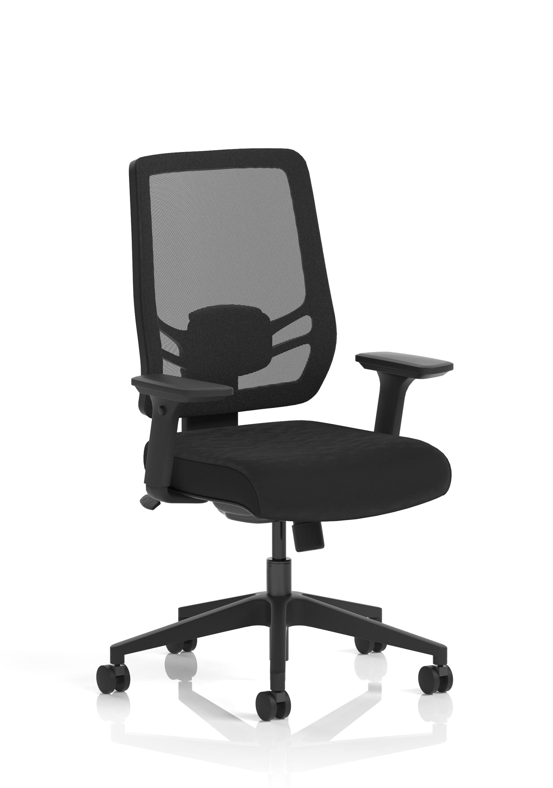 Ergo Twist High Mesh Back Ergonomic Task Operator Office Chair with Arms — Black