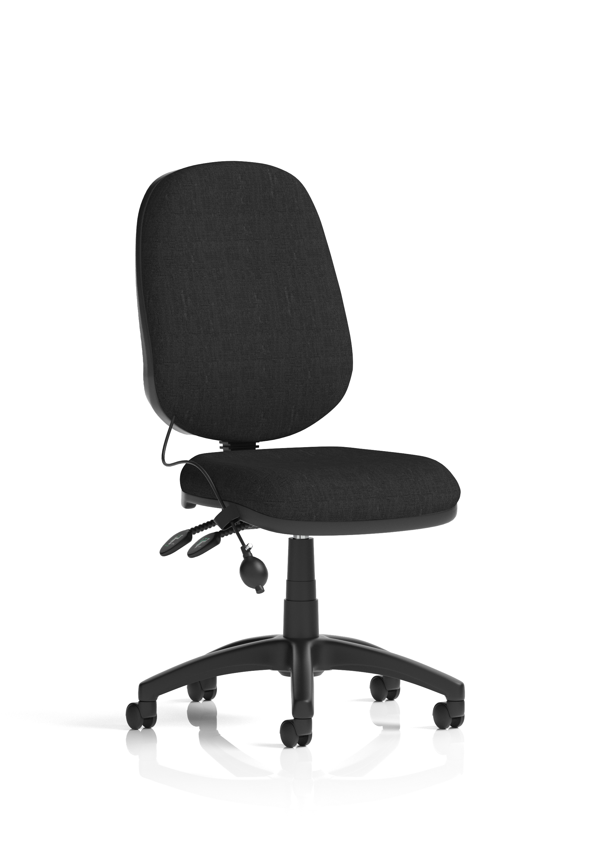 Eclipse Plus II Medium Back Task Operator Office Chair With Pump Lumbar — Black
