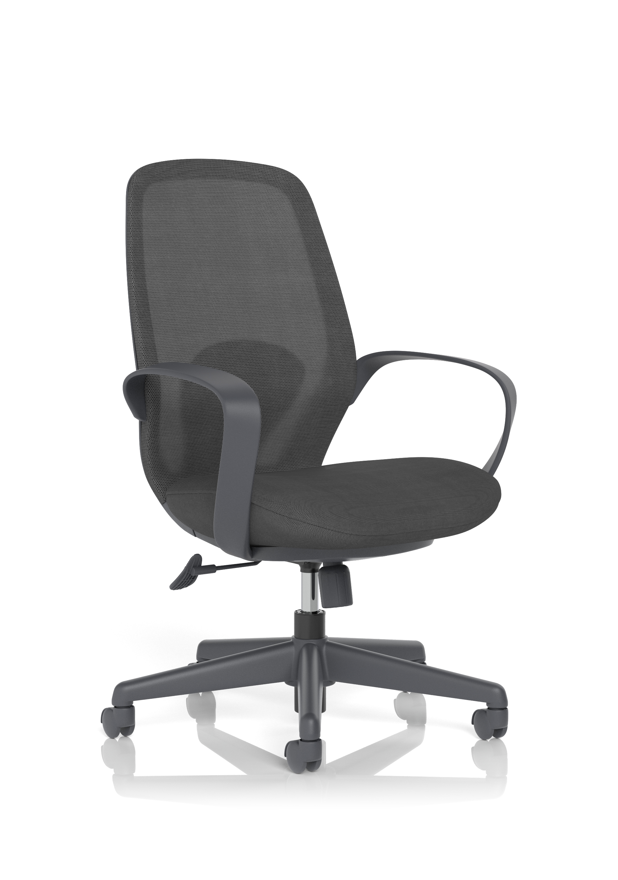 Ariel Mesh Task Operator Chair with Arms — Black