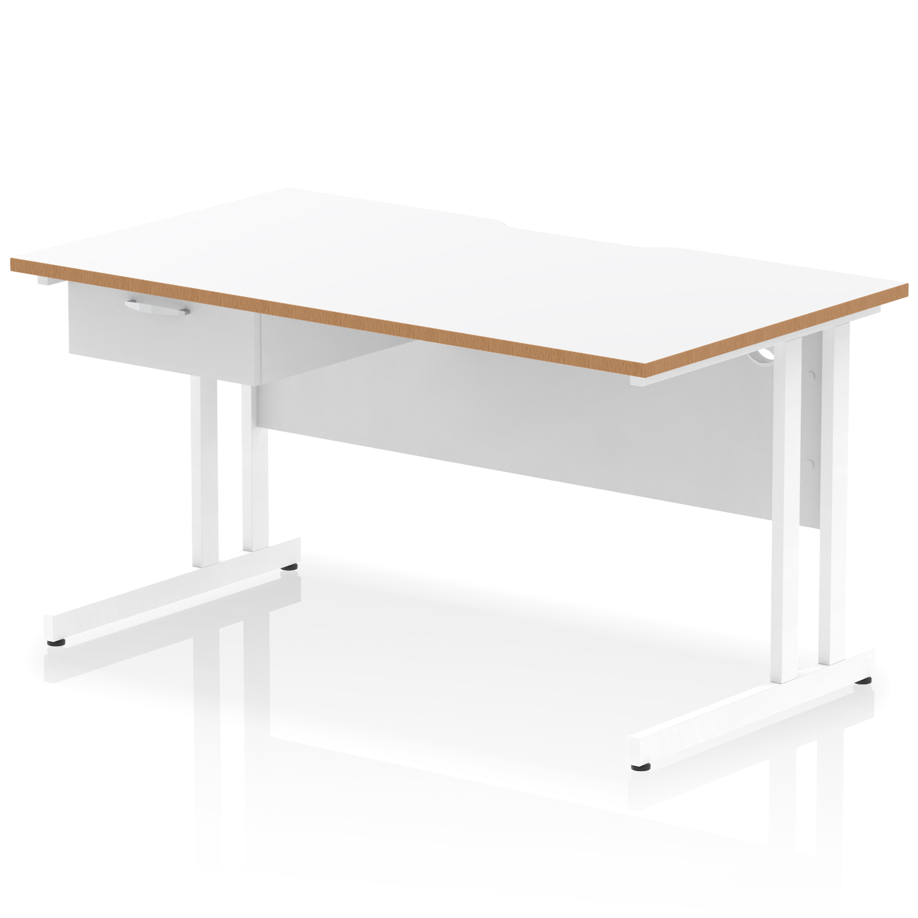 White & Natural Wood