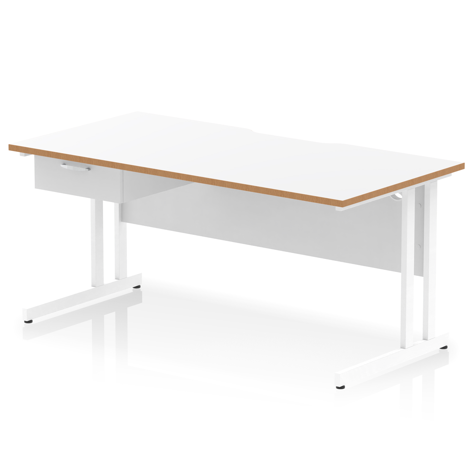 White & Natural Wood