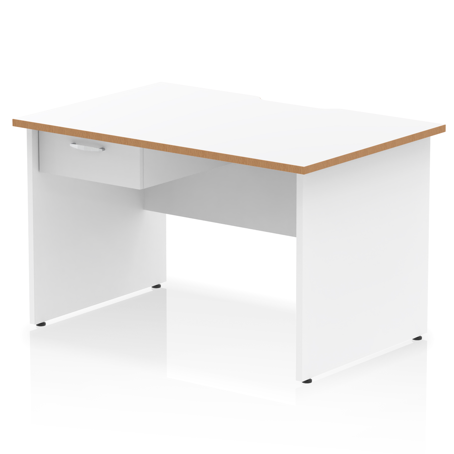 White & Natural Wood / White Panel Frame