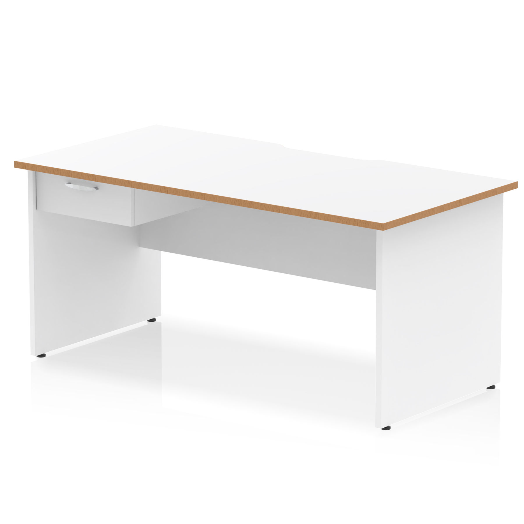 White & Natural Wood / White Panel Frame