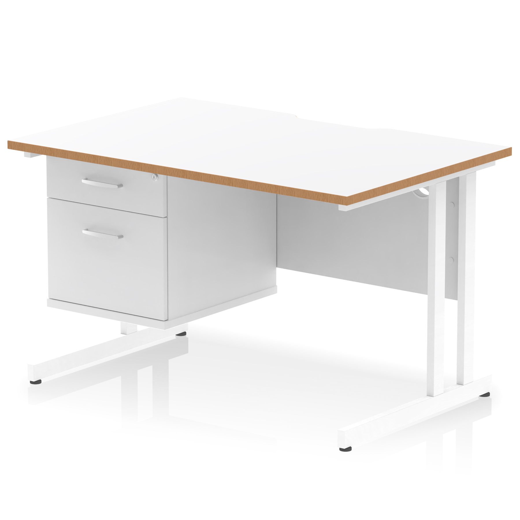 White & Natural Wood