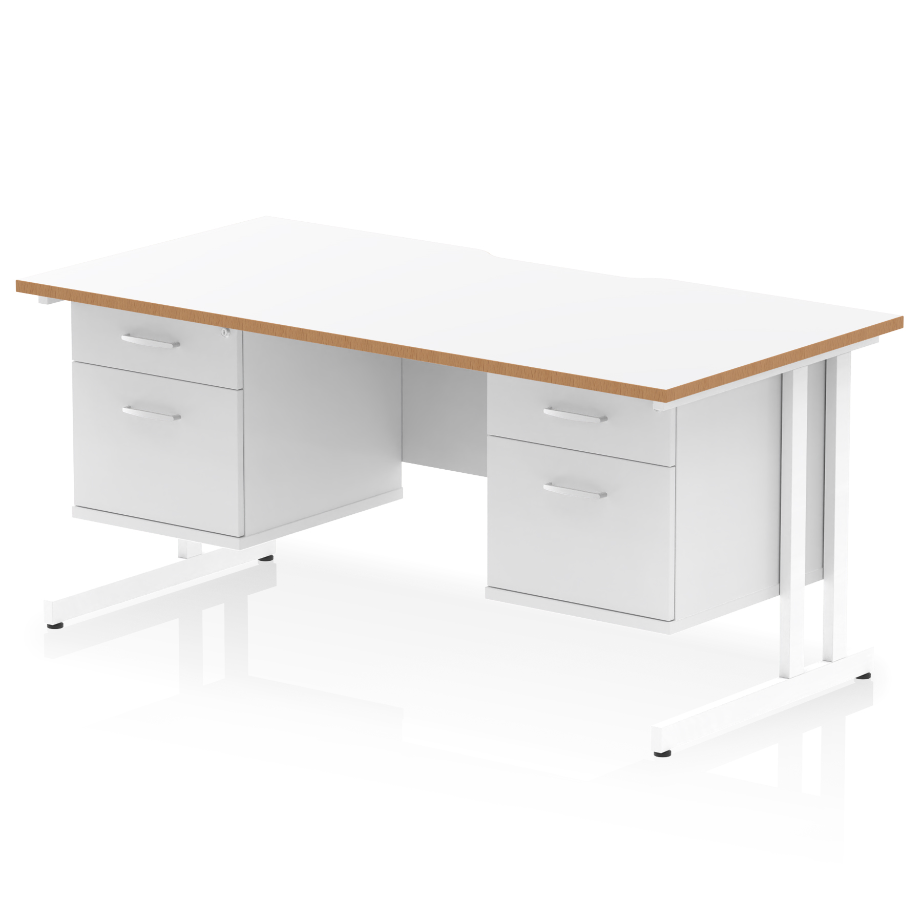 White & Natural Wood