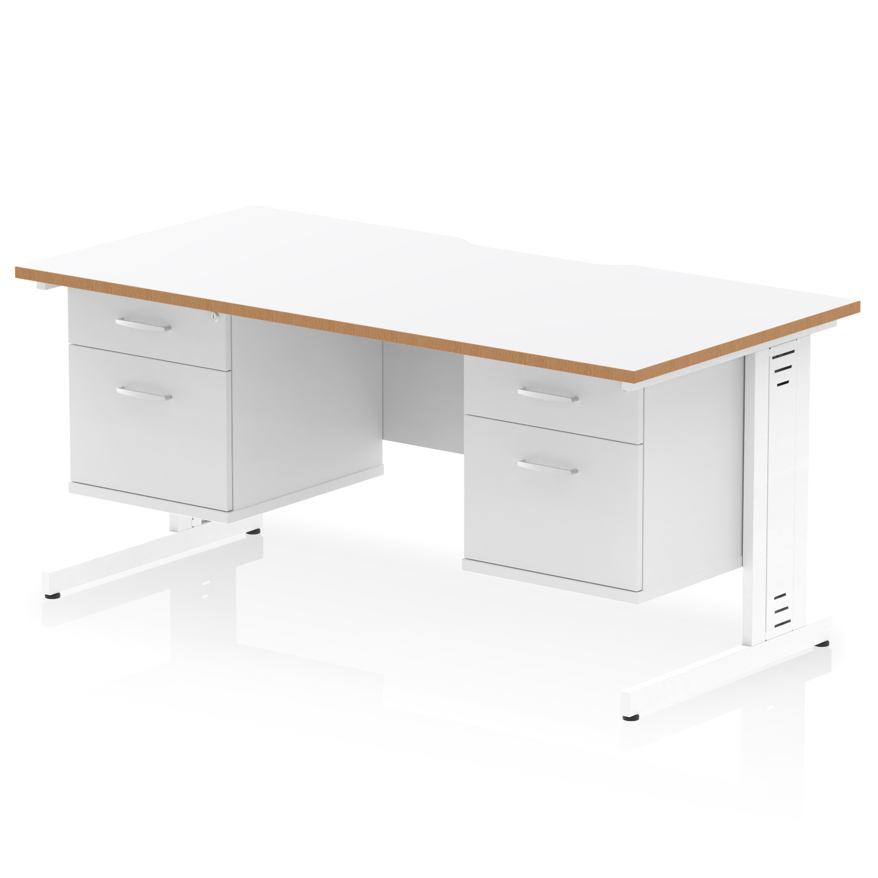 White & Natural Wood