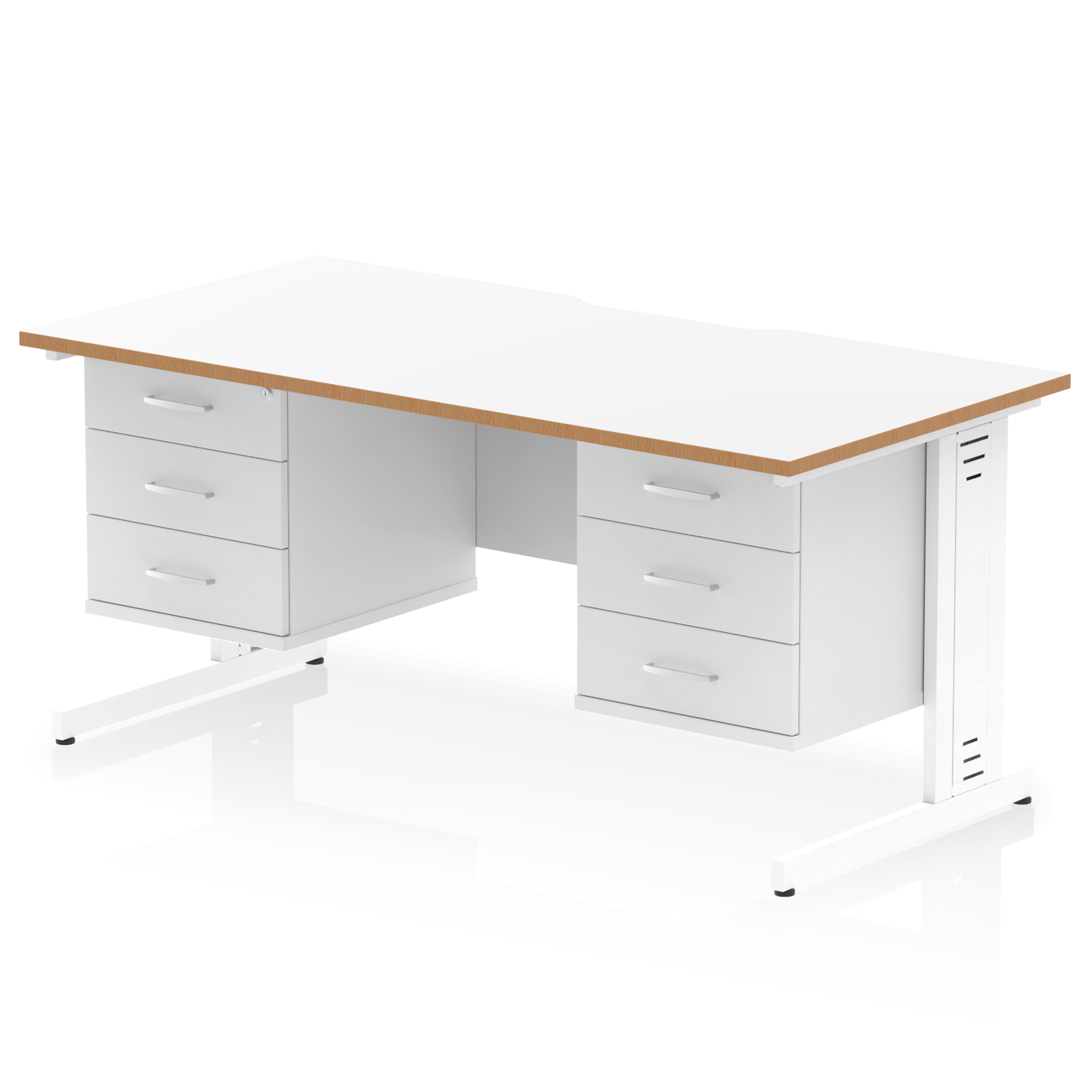 White & Natural Wood