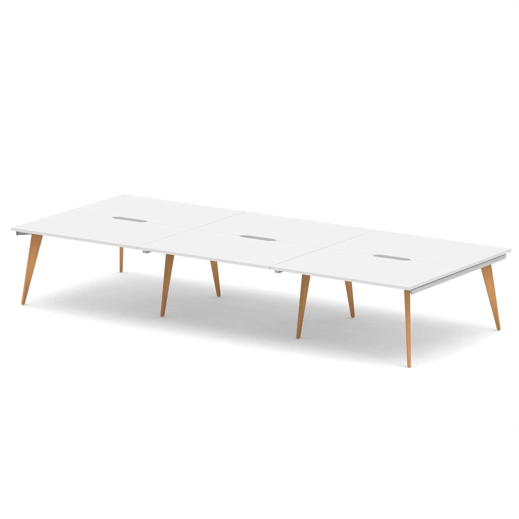 White / Natural Wood Frame