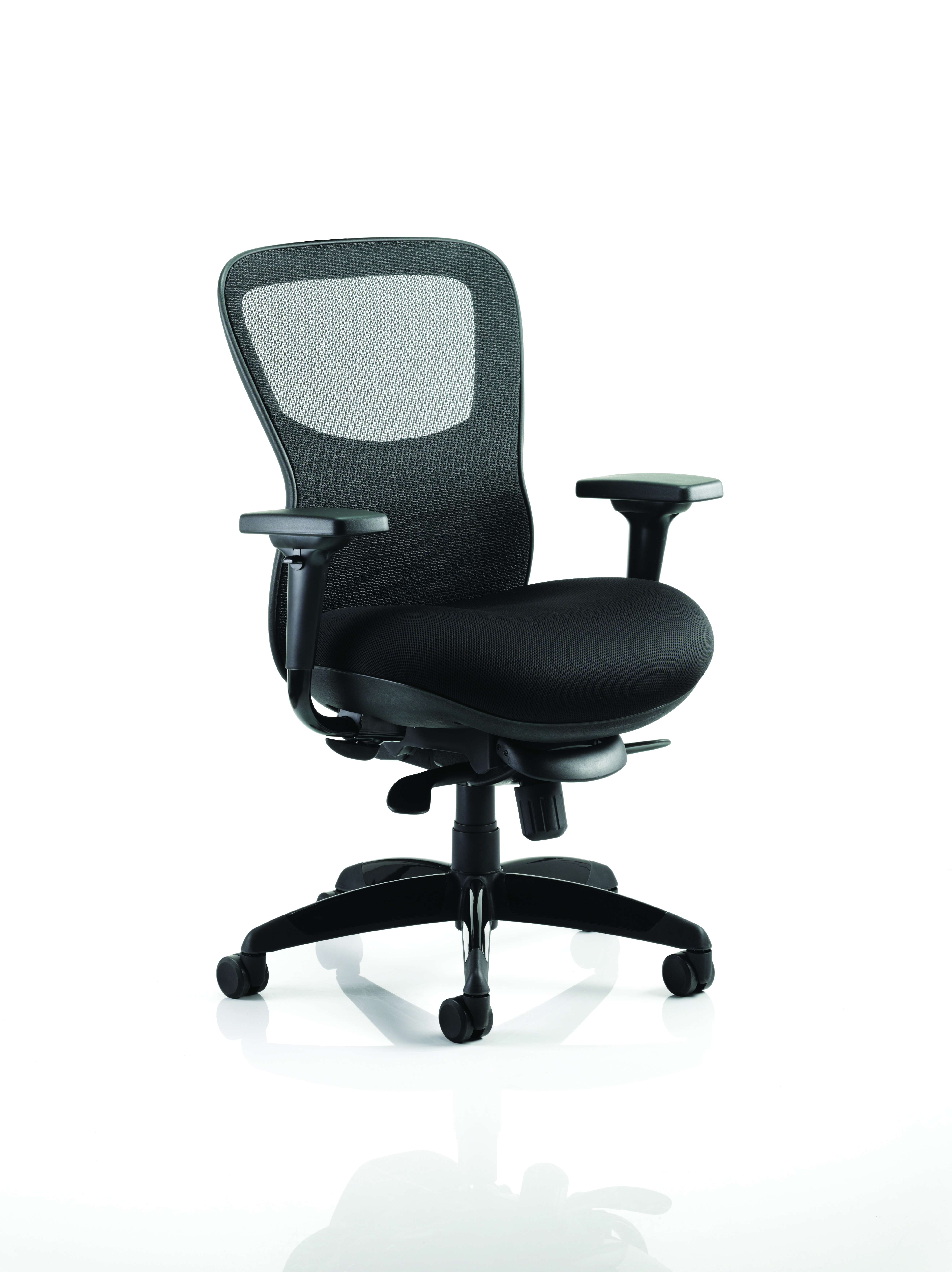 Stealth Shadow High Mesh Back Ergonomic Posture Chair with Arms — Black