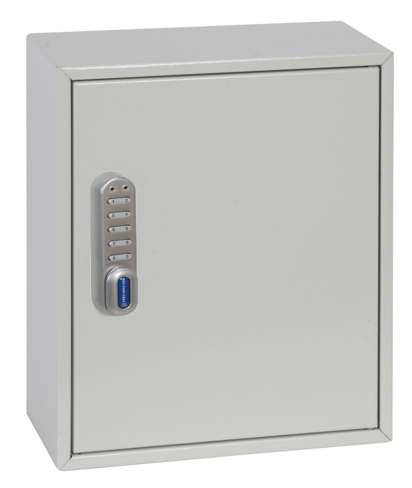 Phoenix Deep Plus & Padlock Key Cabinet — Light Grey