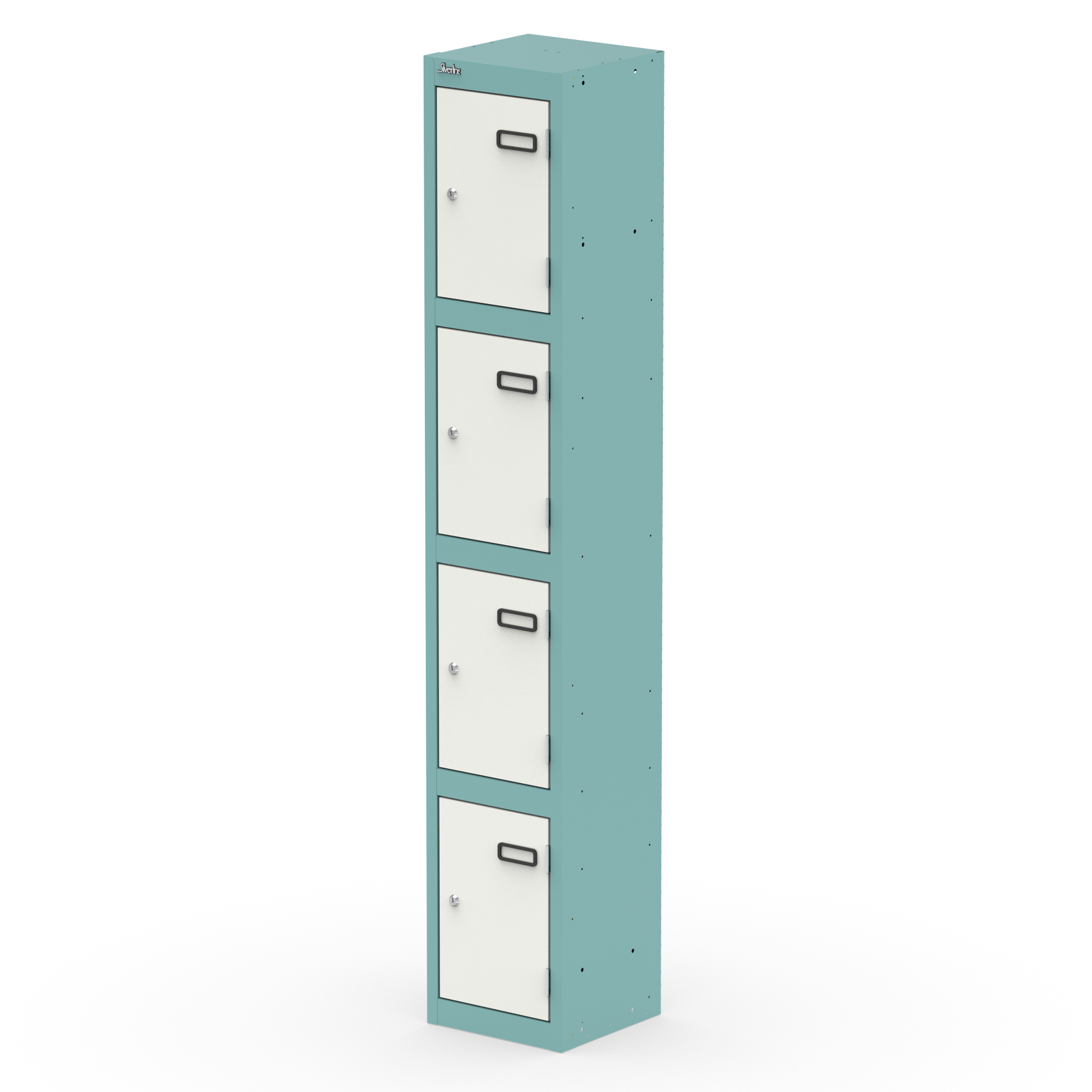 Pastel Turquoise & Satin White