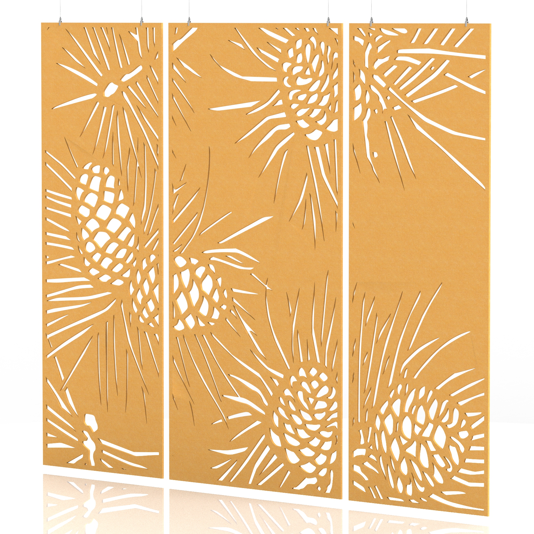 Sch! Acoustic Wall and Hanging Screens (3 Panels) — Buttercup Yellow
