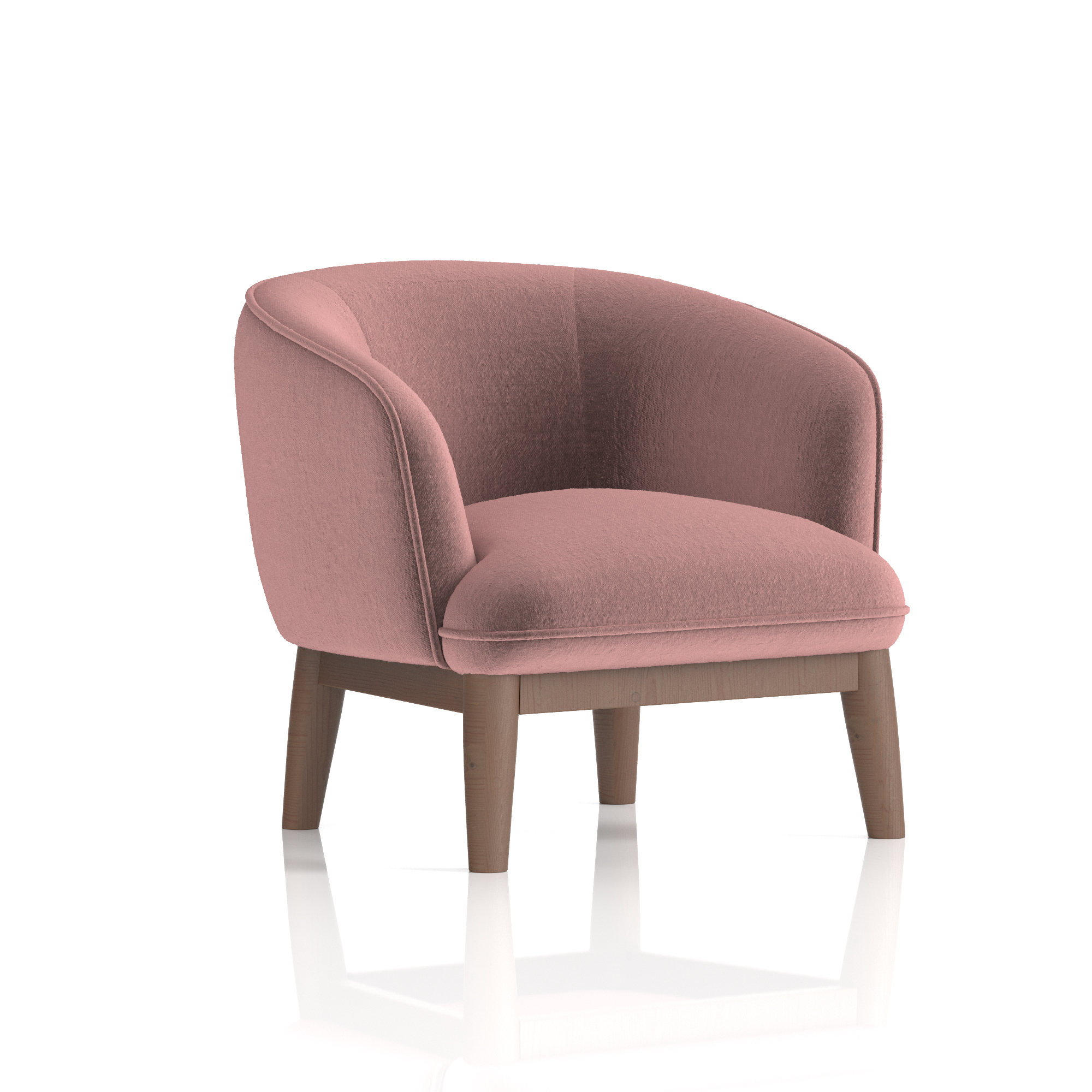 Lulu Accent Chair — Fabric / Wood Frame