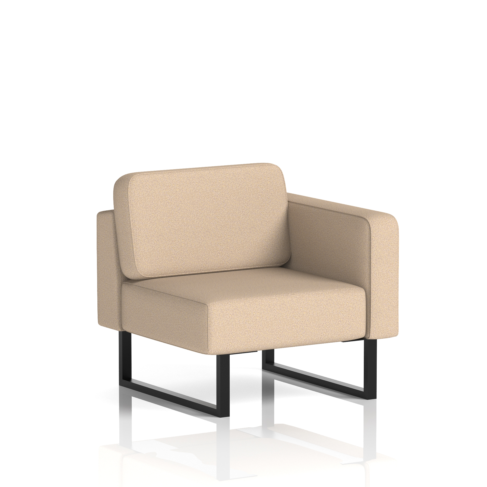 Brixworth Modular Seating Left Unit — Affix / Black Frame