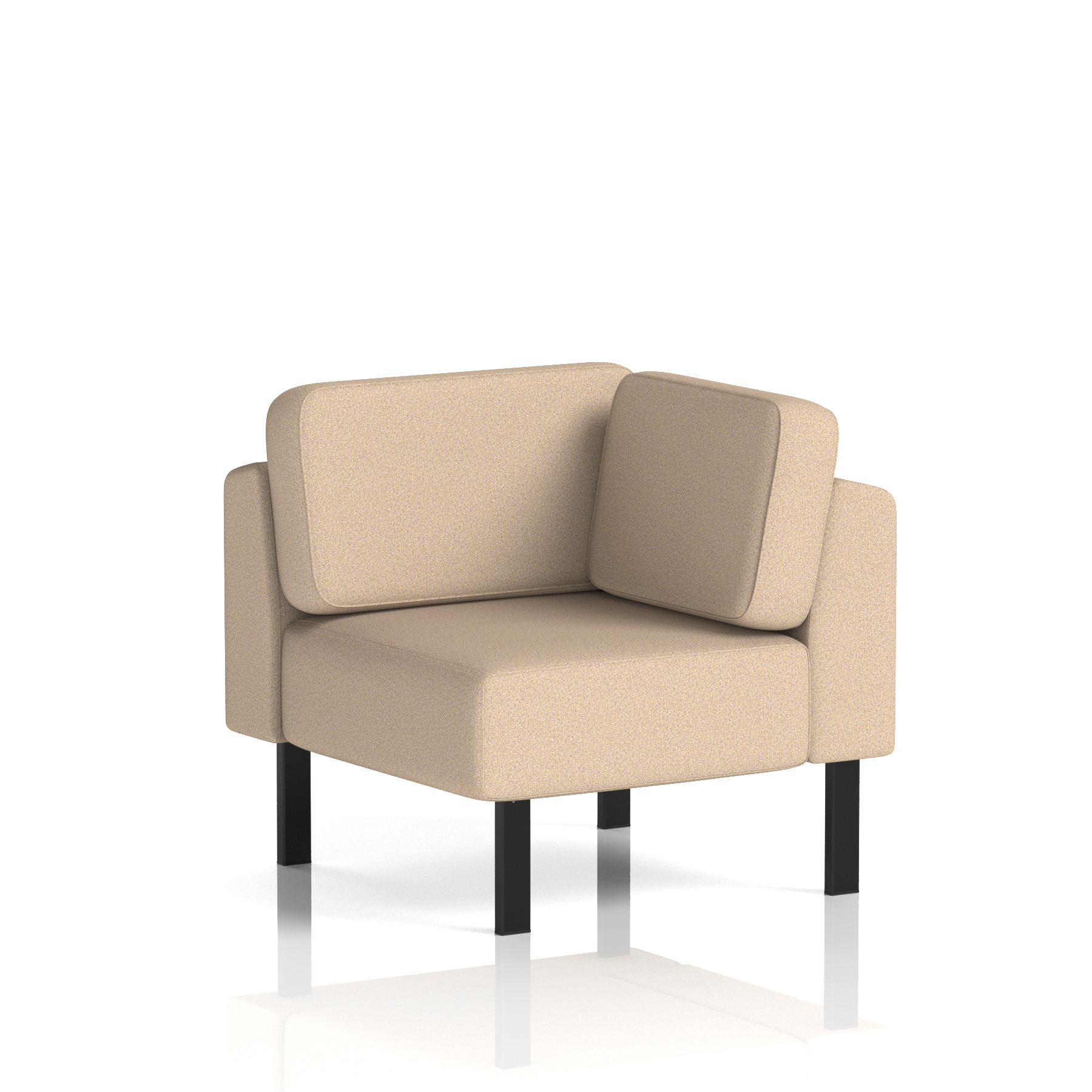 Brixworth Modular Seating Corner Unit — Affix / Black Frame