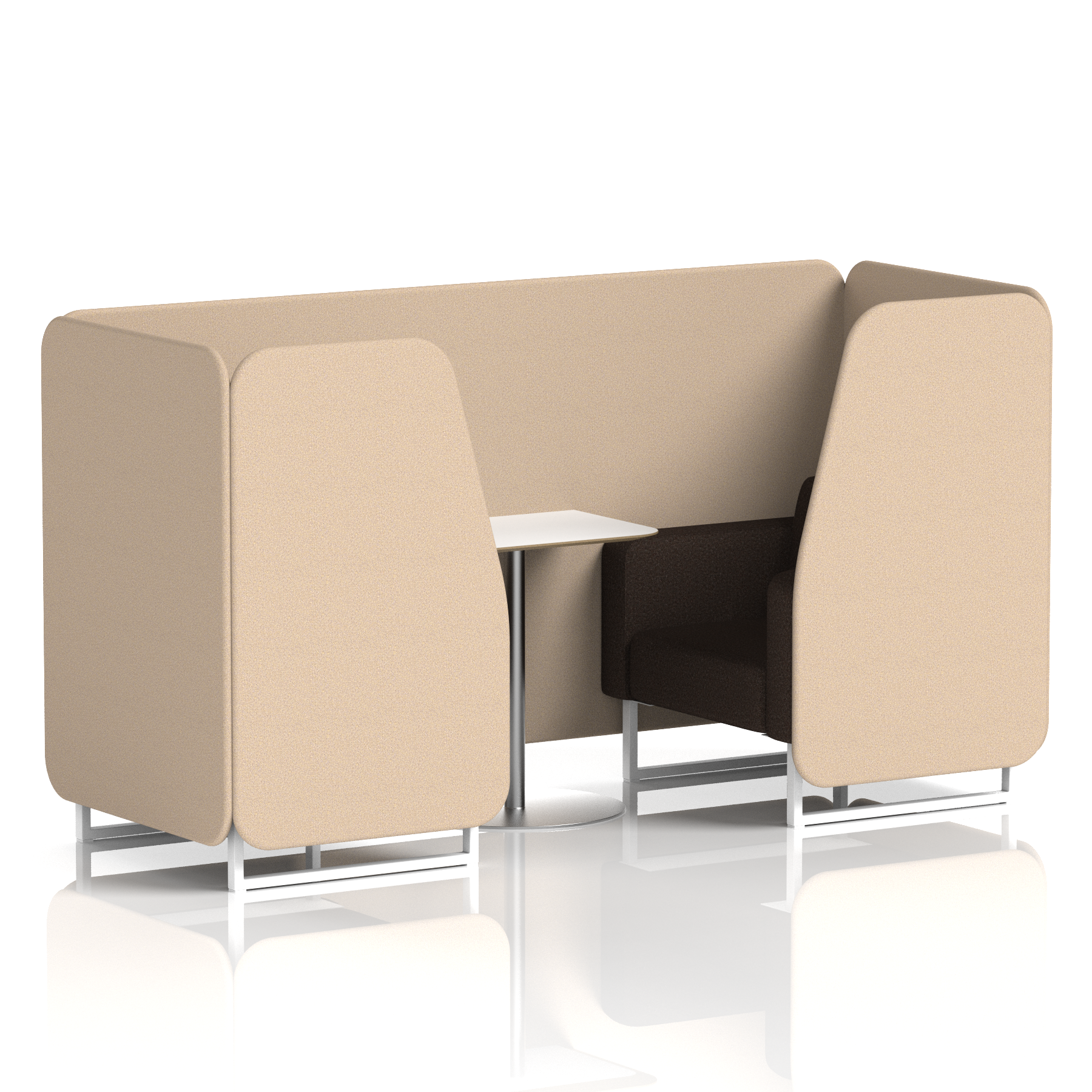 Brixworth Booth With White Table In Two Tone — Affix & Wed & White