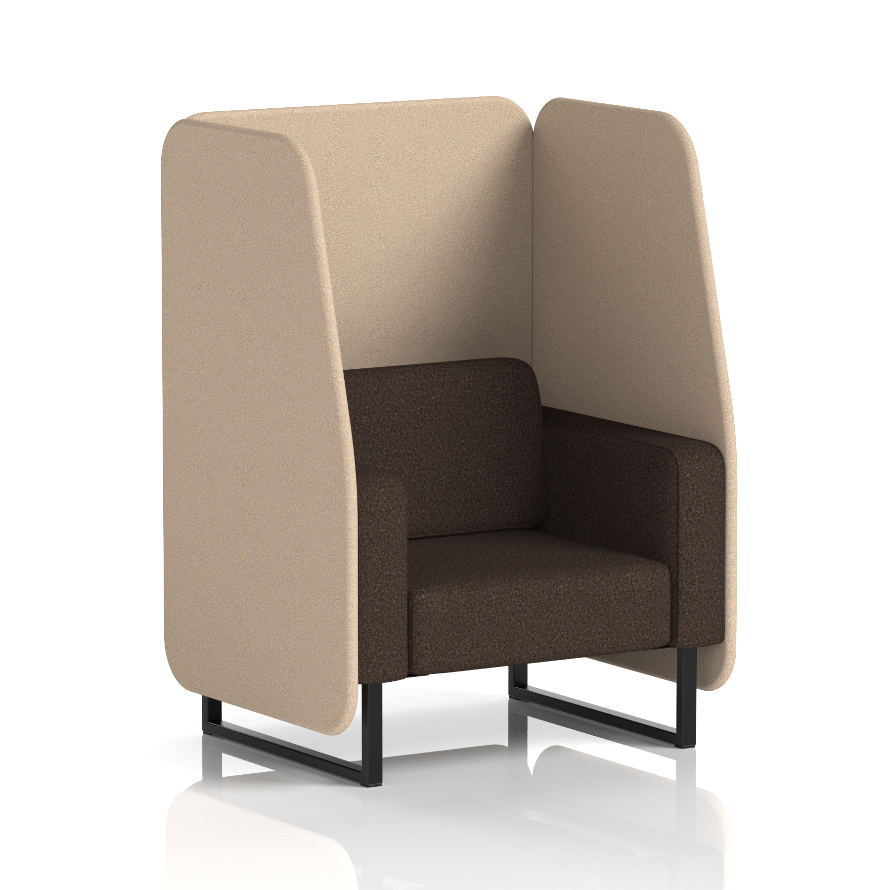 Brixworth Open Booth in Two Tone — Affix & Wed / Black Frame