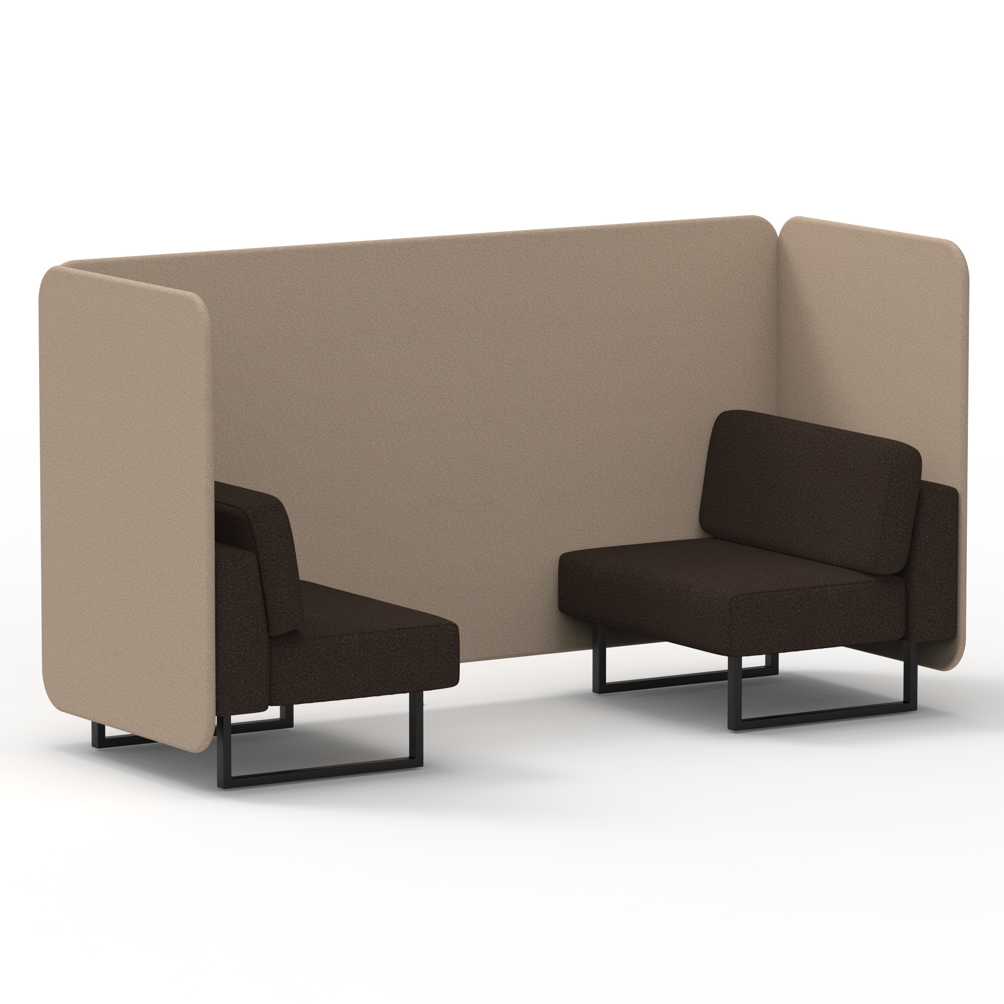 Brixworth Bench Booth in Two Tone — Affix & Wed / Black Frame