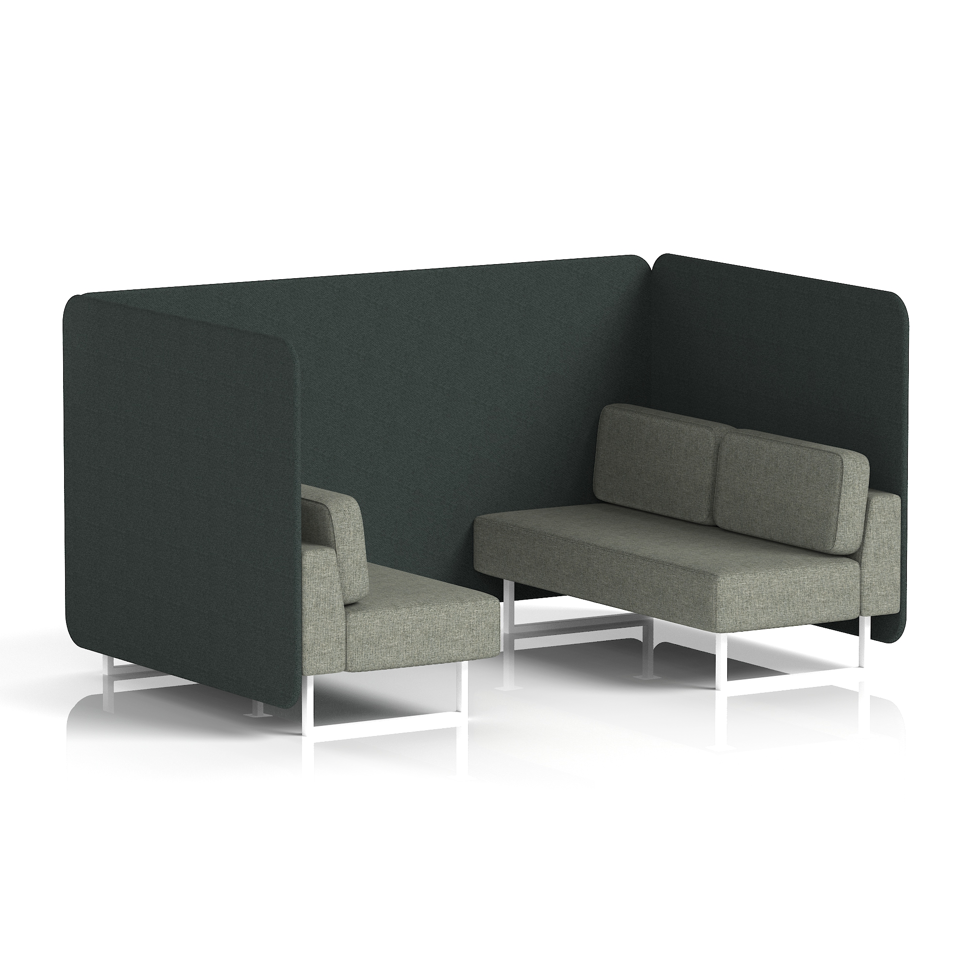 Charcoal & Vitreous / White Frame