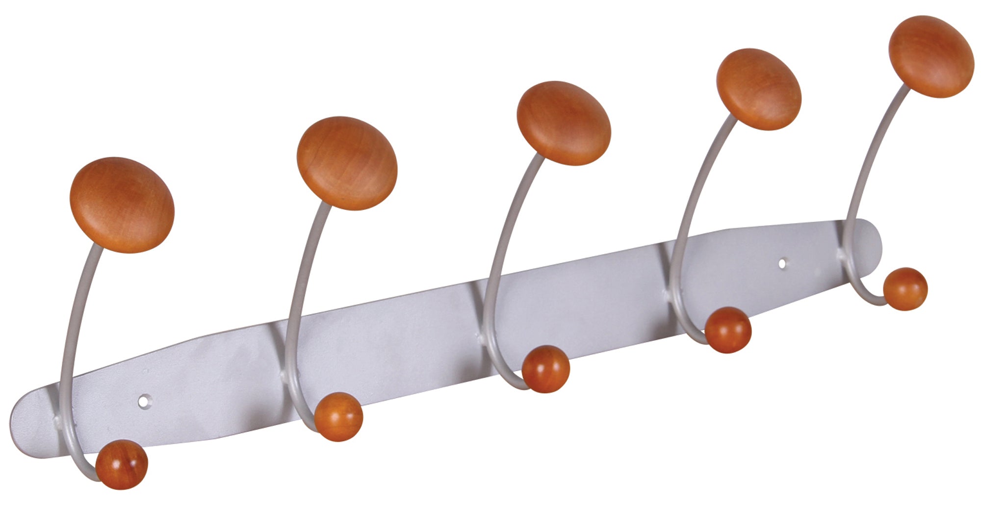 Space Saver 5 Hook Coat Rail — Grey