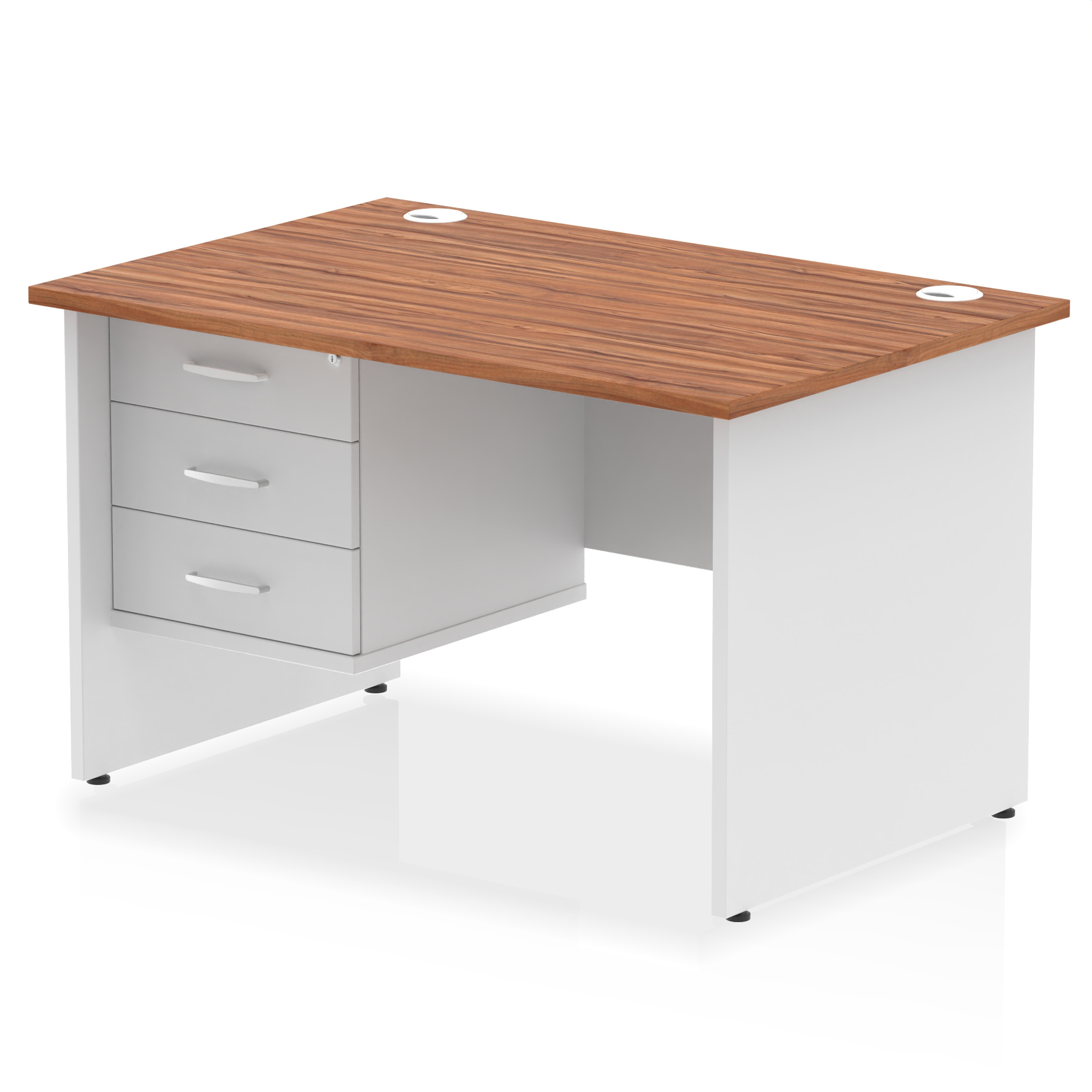 Walnut & White / White Panel Frame