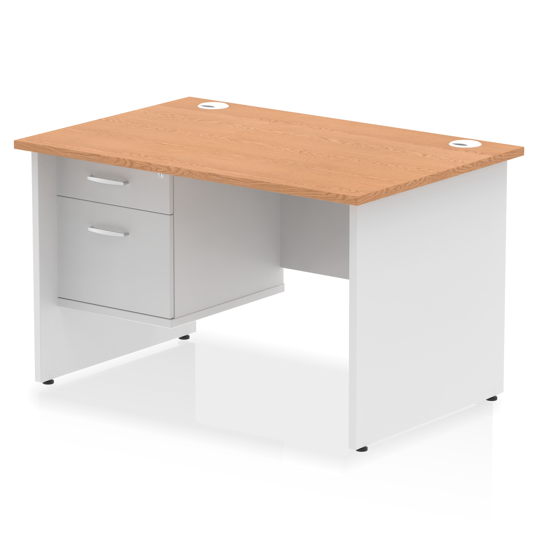 Oak & White / White Panel Frame