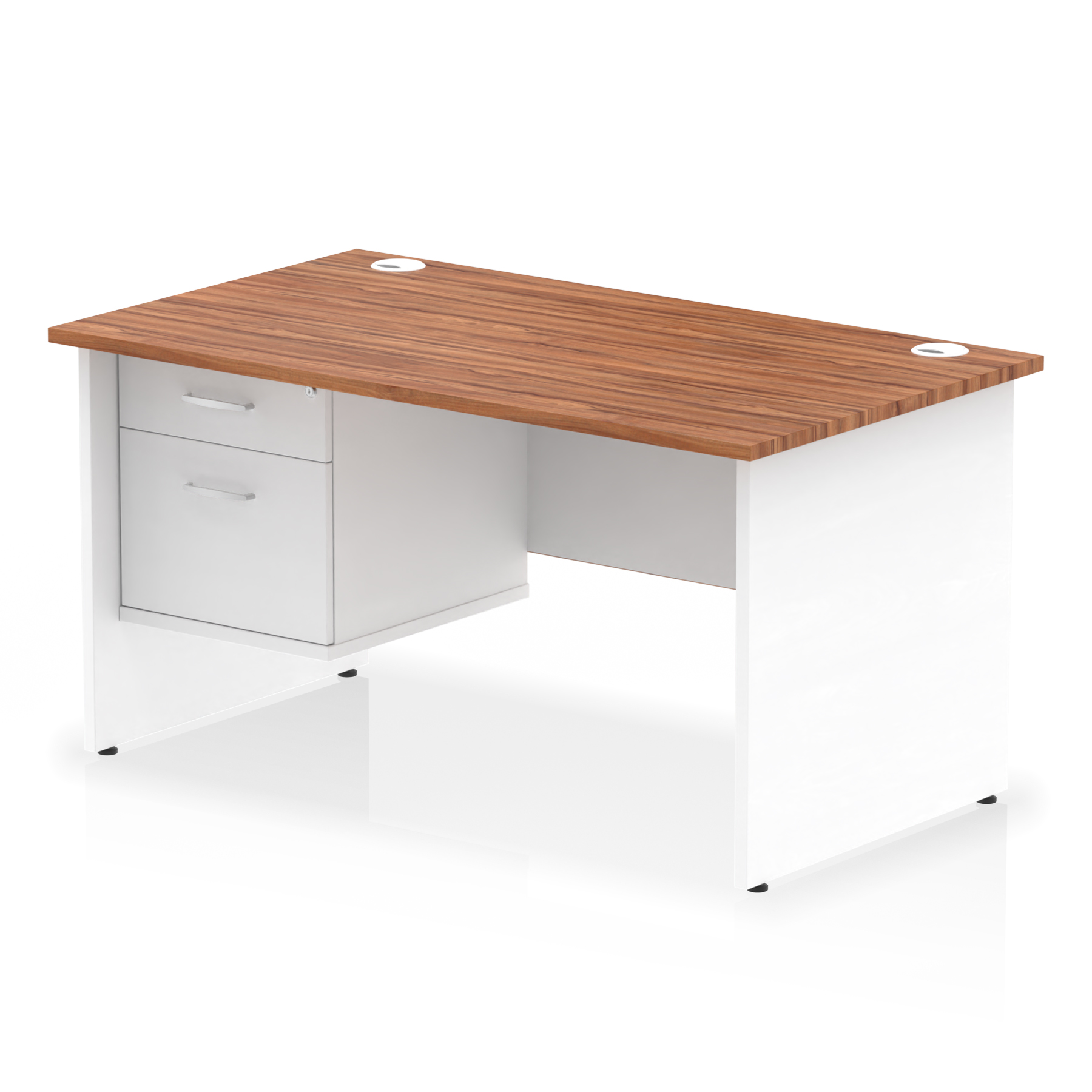 Walnut & White / White Panel Frame