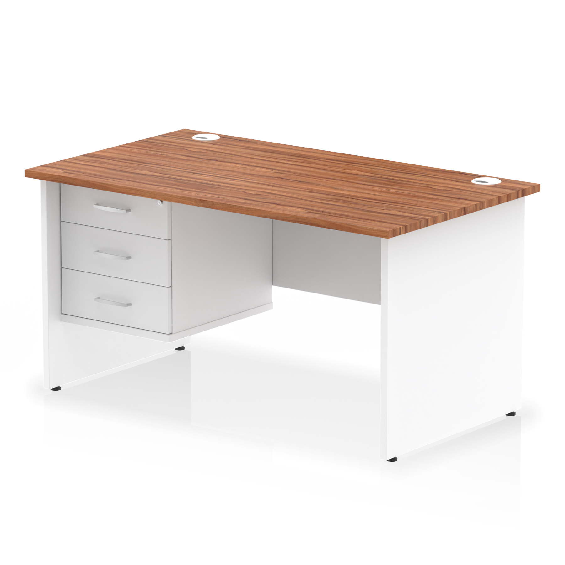 Walnut & White / White Panel Frame