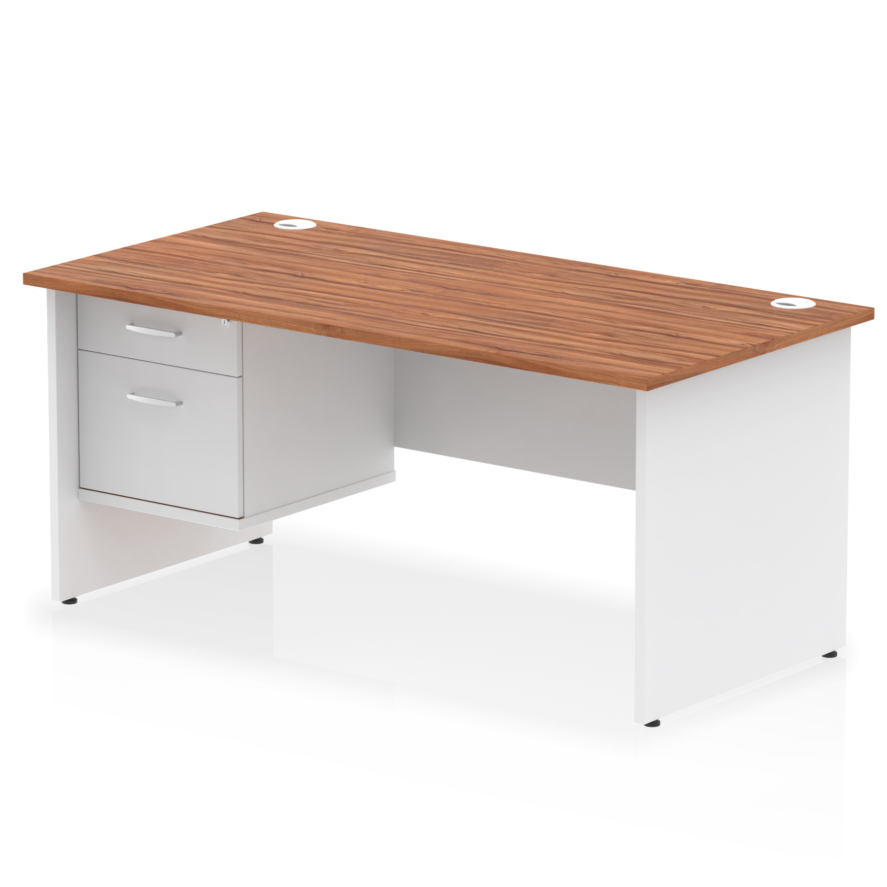 Walnut & White / White Panel Frame