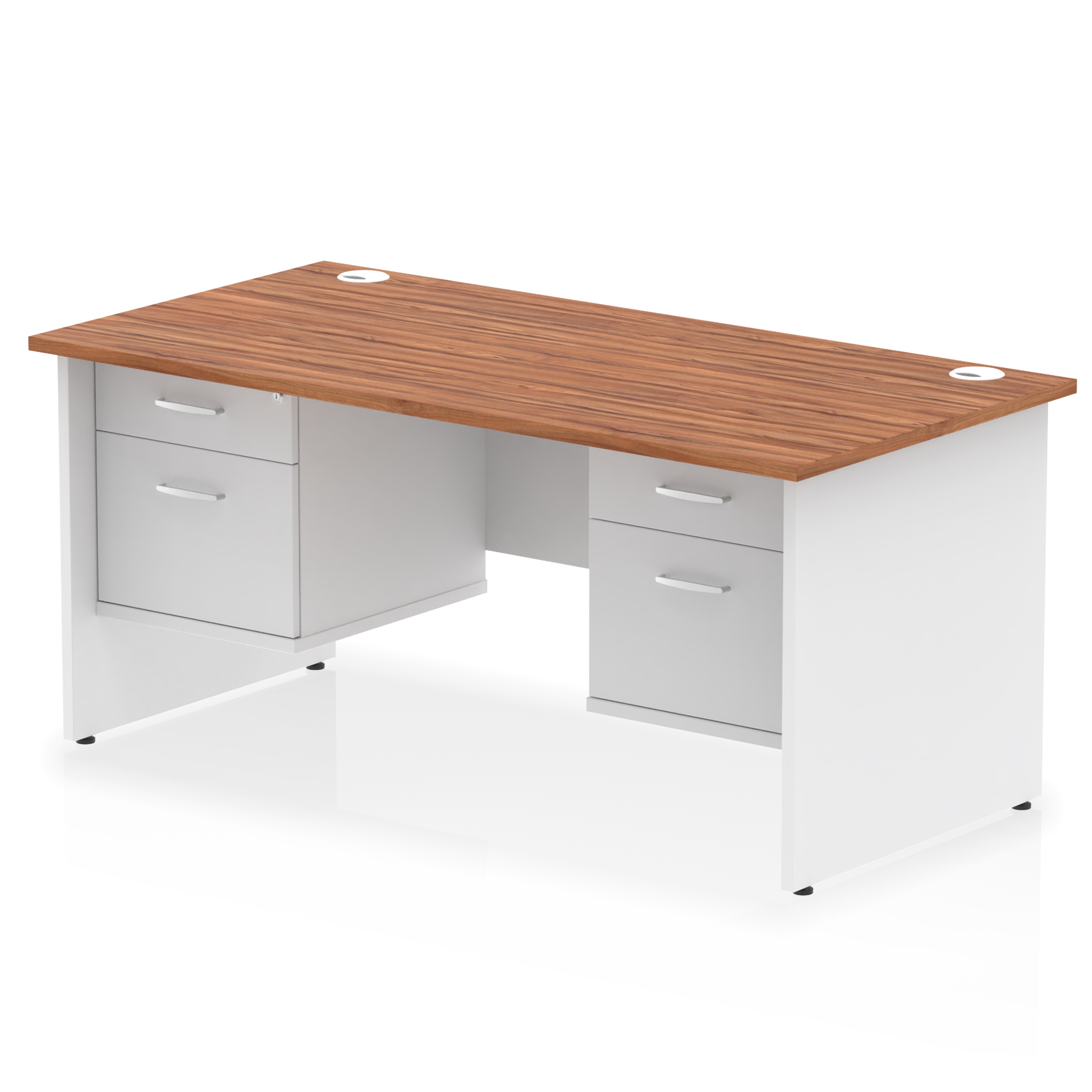Walnut & White / White Panel Frame