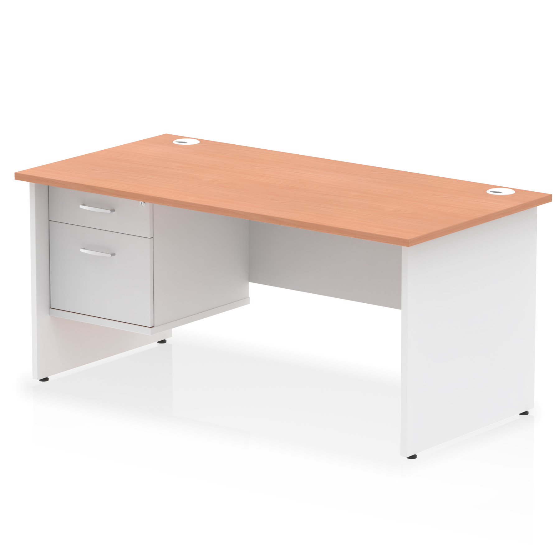 Beech & White / White Panel Frame