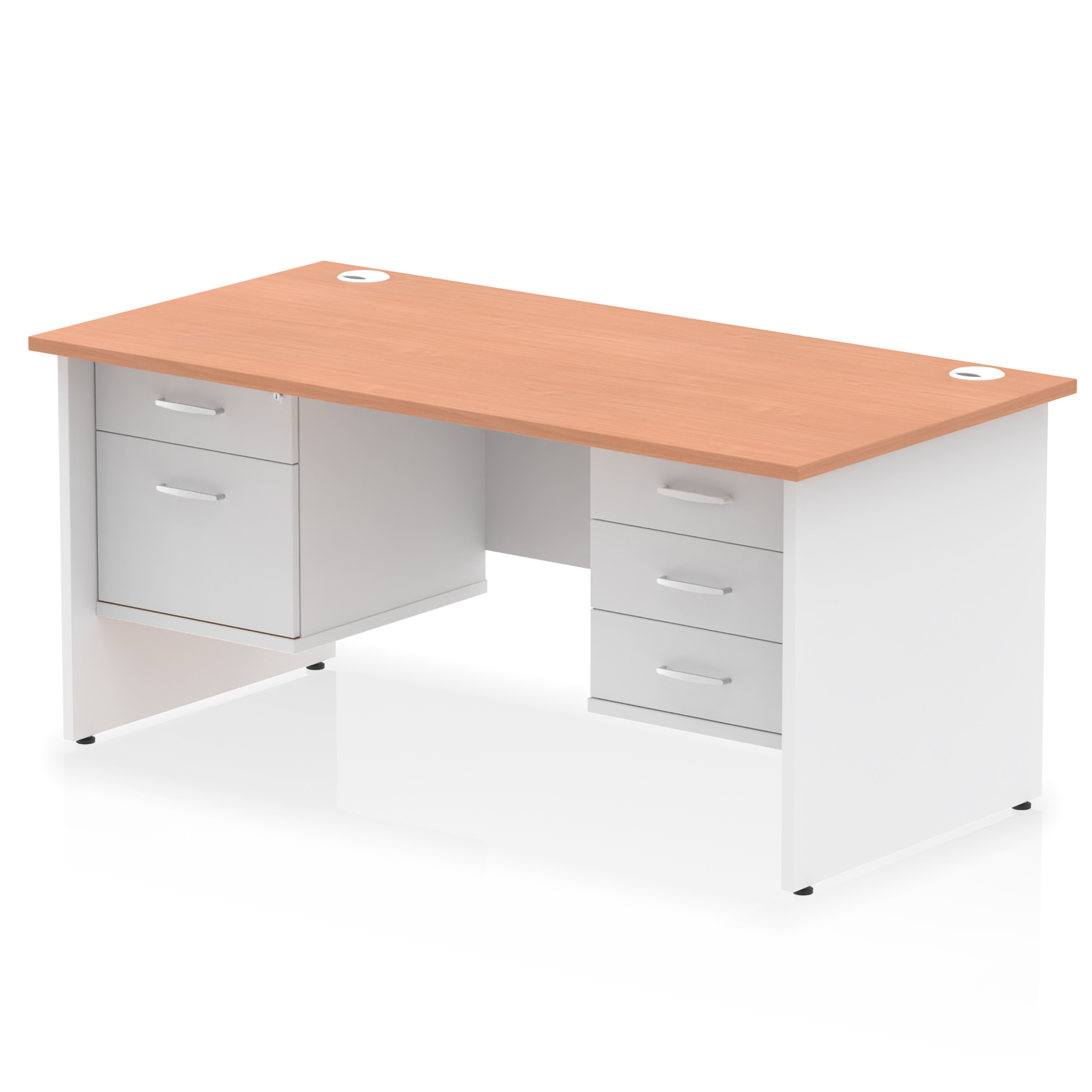 Beech & White / White Panel Frame