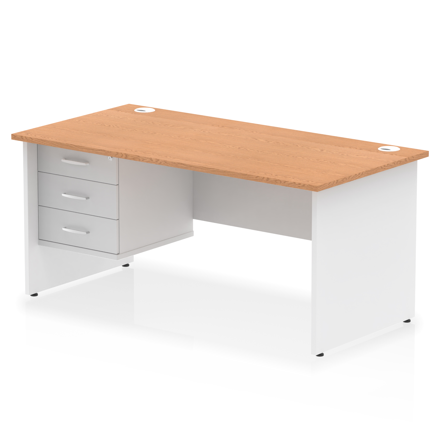 Oak & White / White Panel Frame