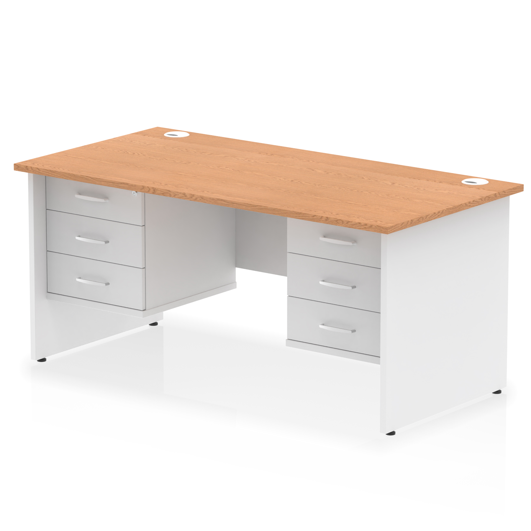 Oak & White / White Panel Frame