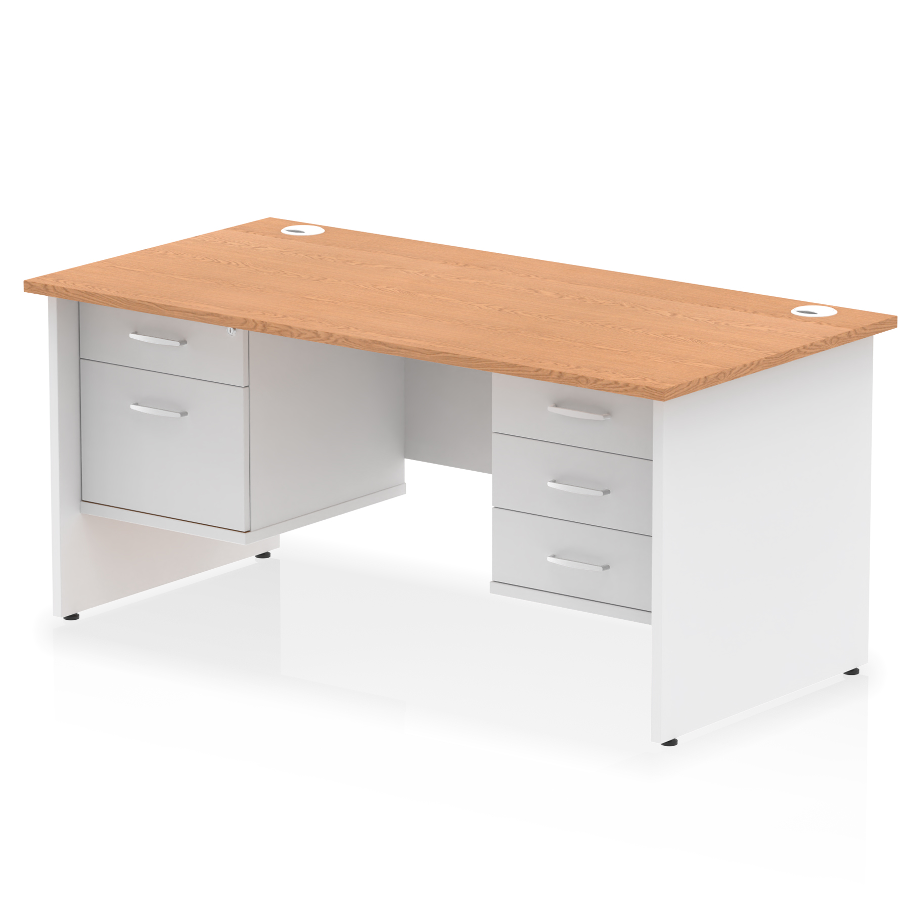 Oak & White / White Panel Frame