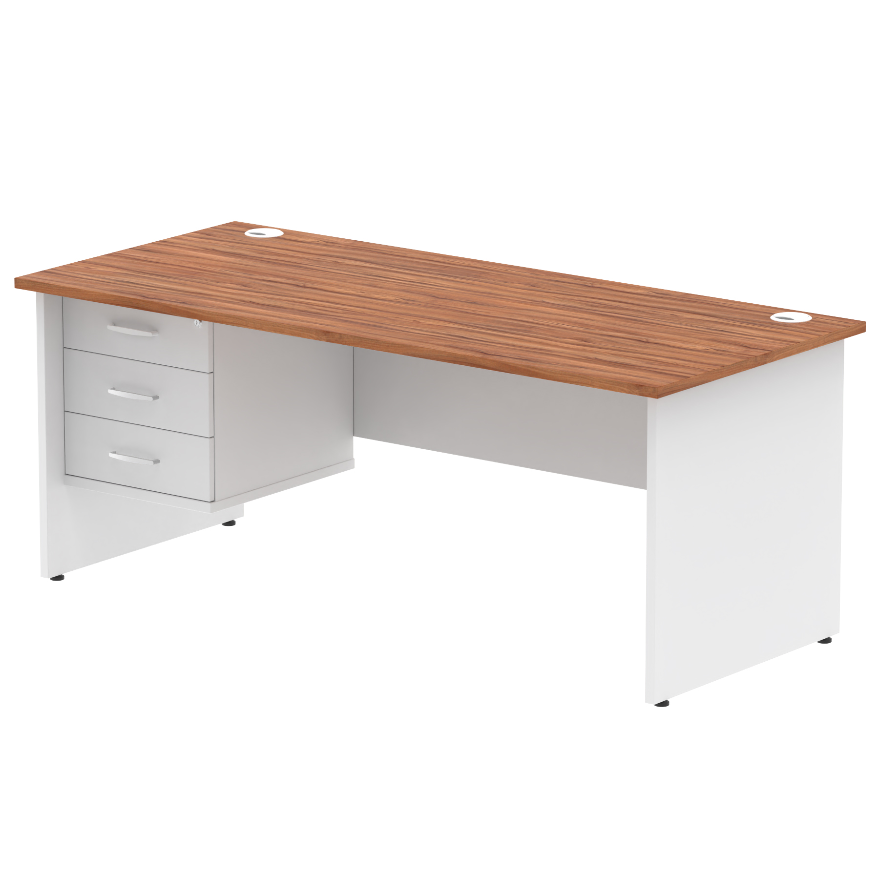 Walnut & White / White Panel Frame
